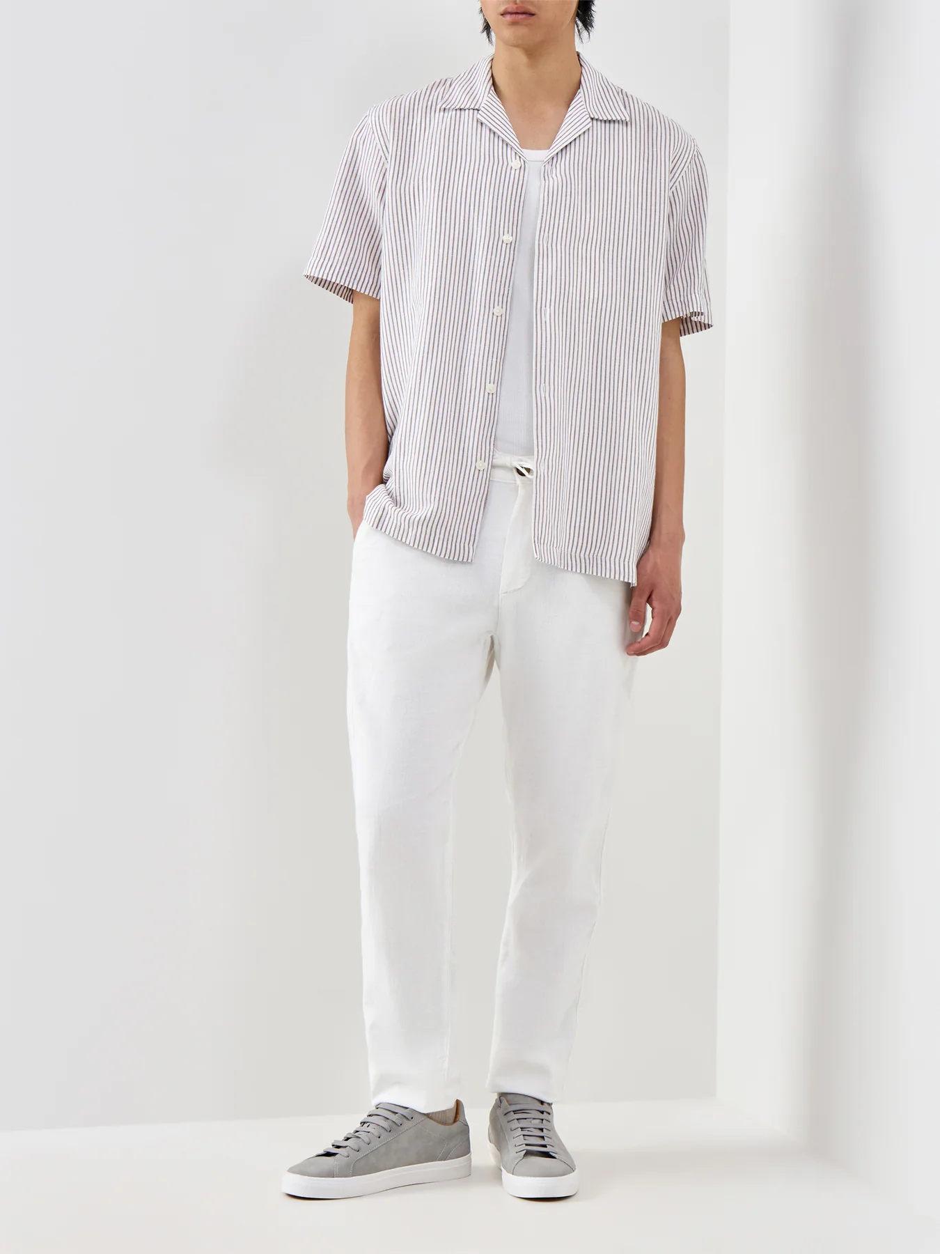 Slhregclay Linen Blend Ss Shirt Resort - Image 2