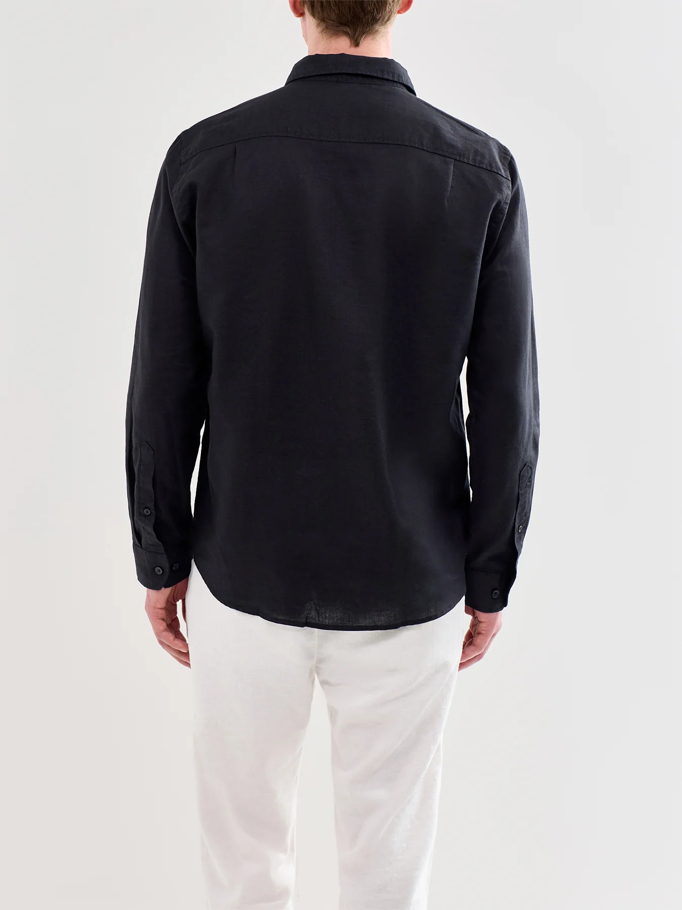 Clay Linen Blend Shirt Black - Image 5