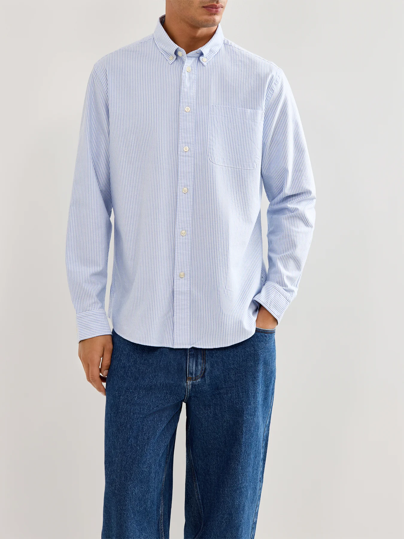 Oxford Shirt Sky Stripe - Image 4