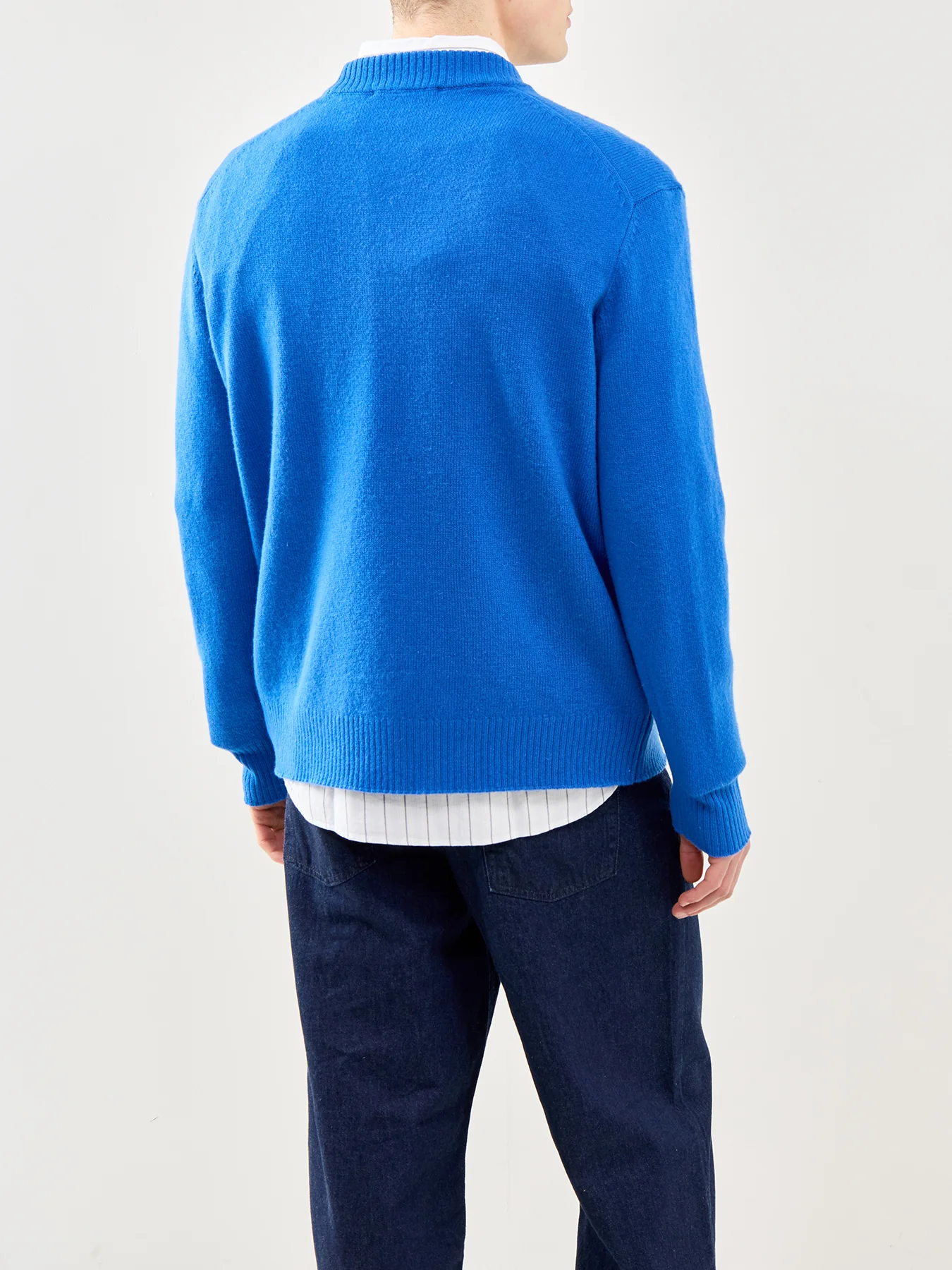 Relaxed Wool Knit Jumper Blue - Image 5