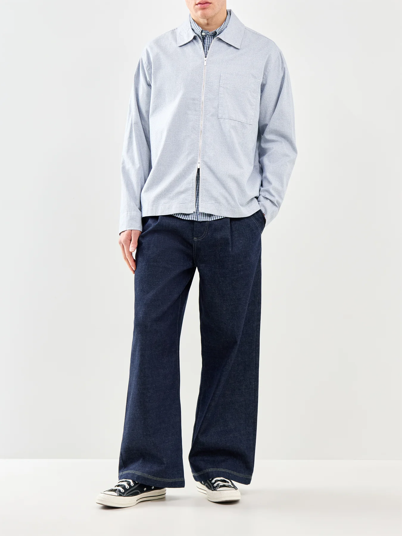 Zip Overshirt Blue - Image 2