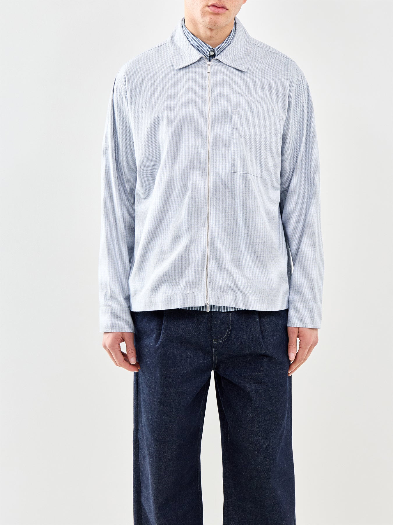 Zip Overshirt Blue - Image 4