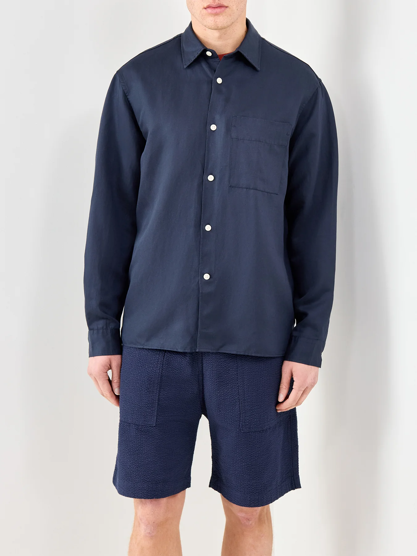 Long Sleeve Shirt Navy - Image 4