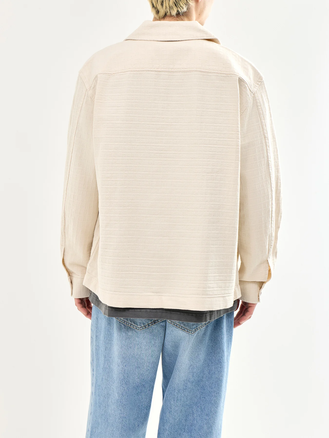 Undyed Overshirt Cream - Image 5