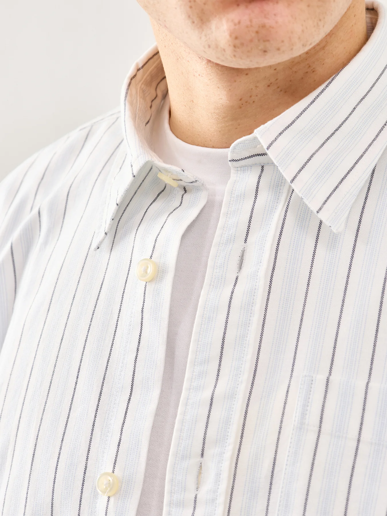 Sander Relaxed Oxford Shirt White Stripe - Image 3