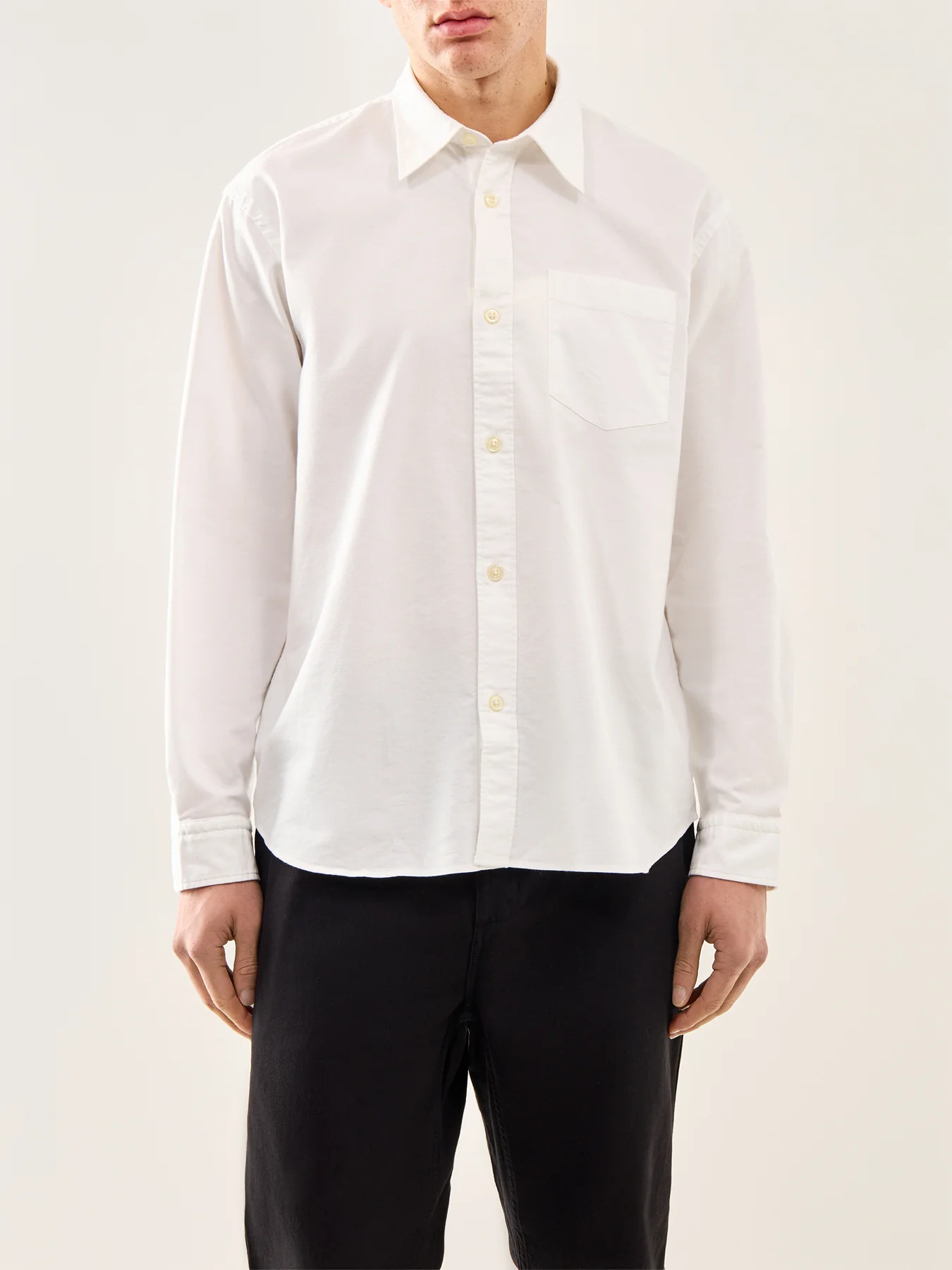 Sander Relaxed Oxford Shirt White - Image 4