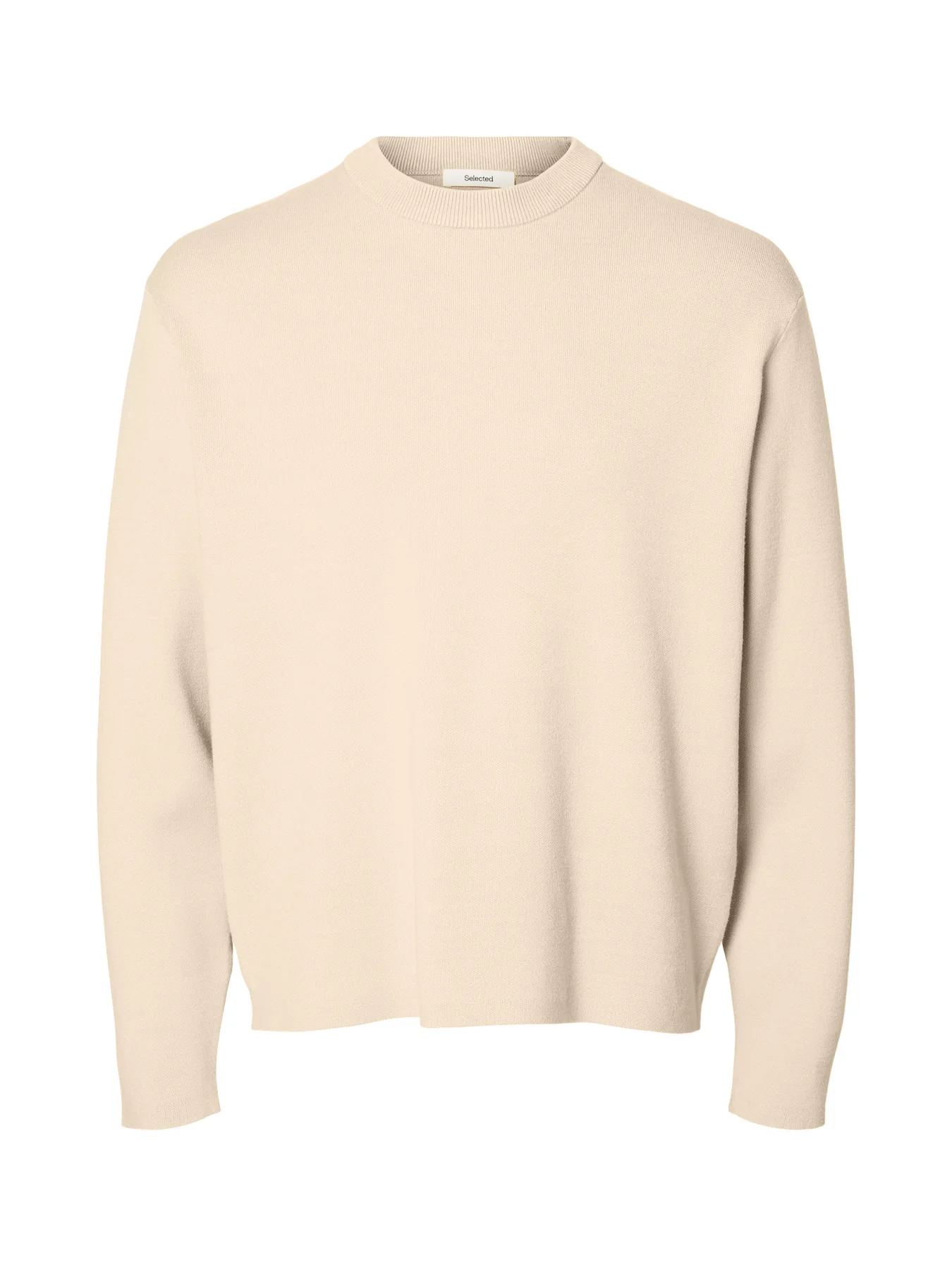 Relaxed Crew Neck Sweatshirt Cream