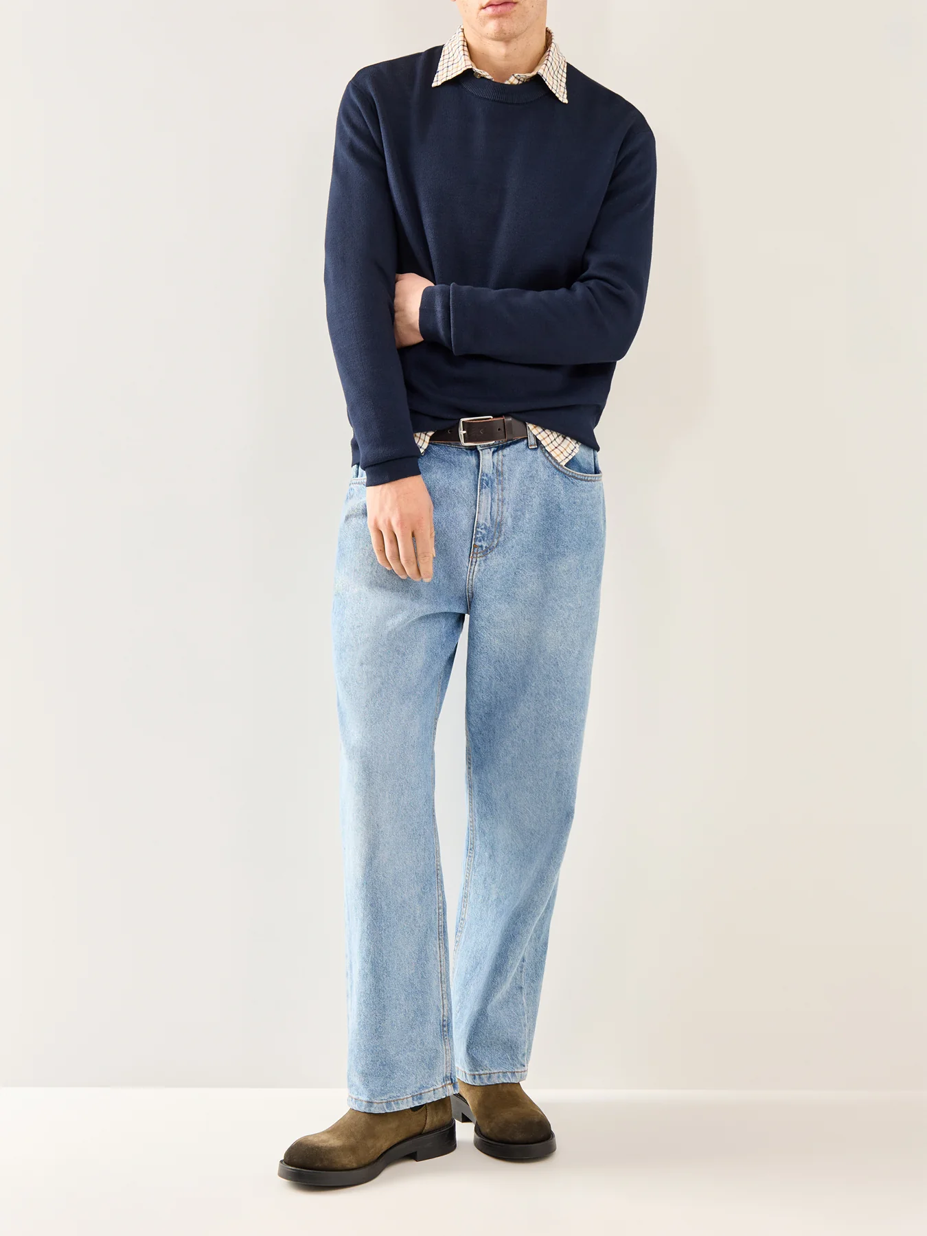 Teller Relaxed Crew Neck Sweatshirt Navy - Image 2