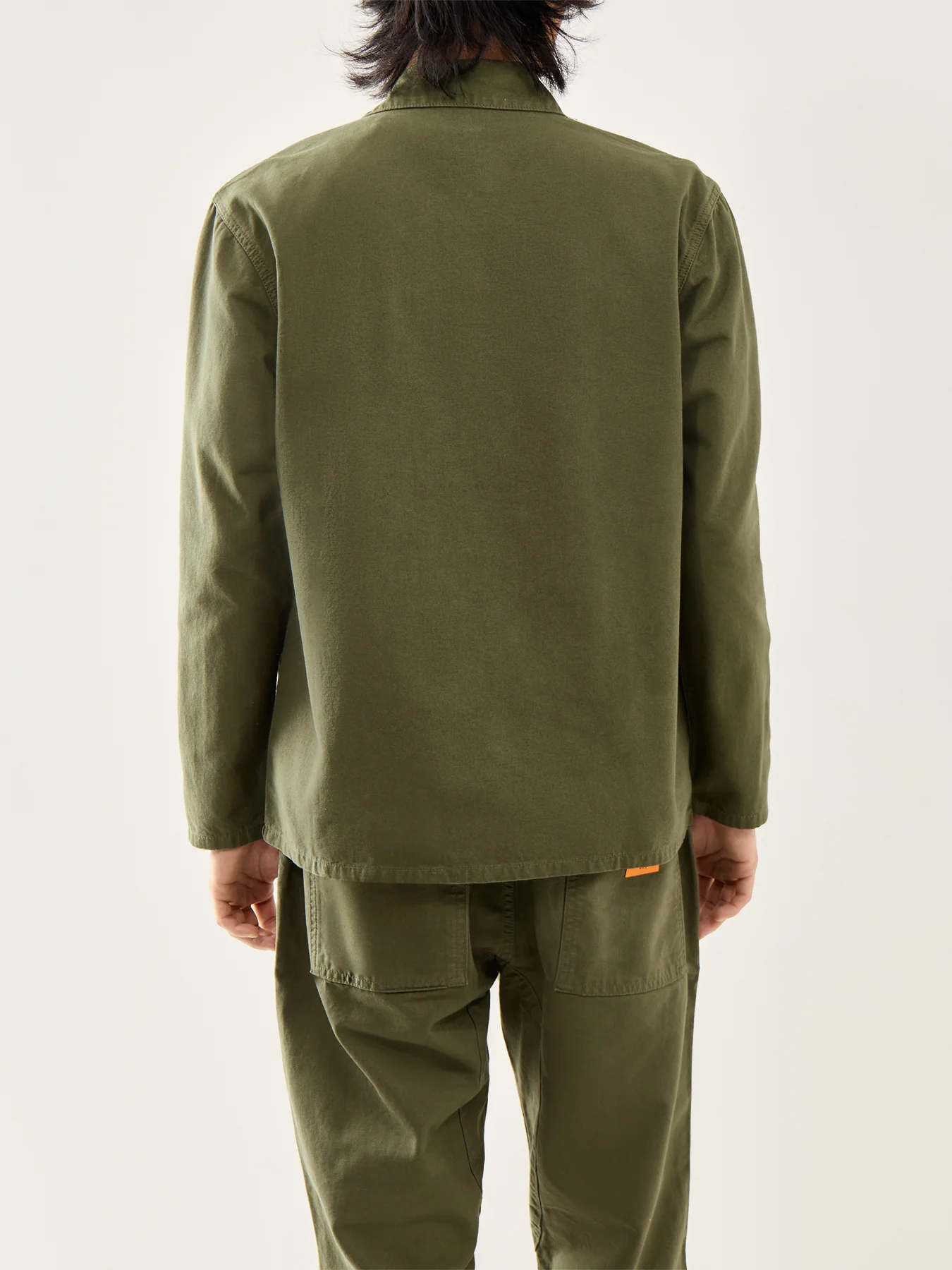 Canvas Chore Shirt Olive - Image 5