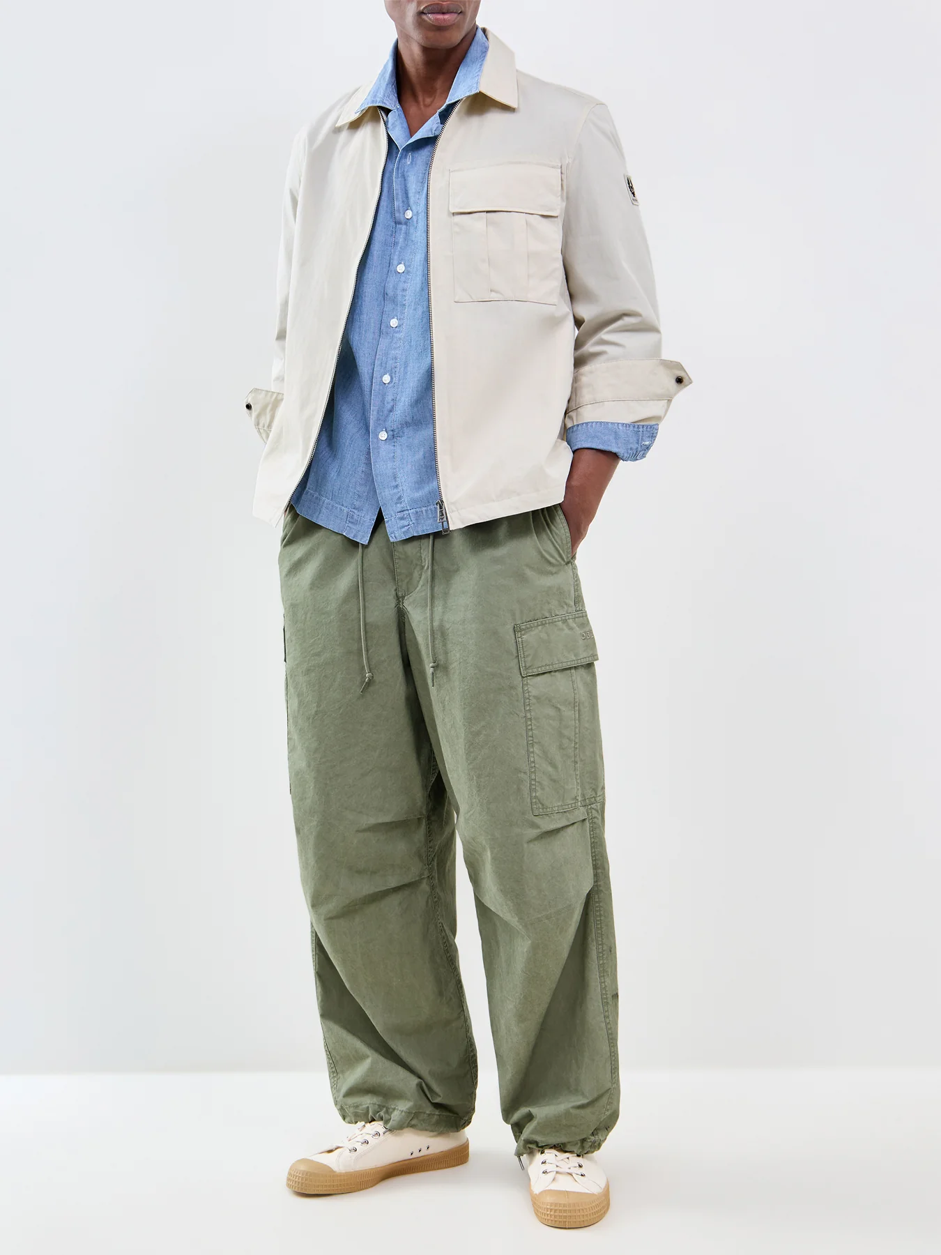 Chambray Long Sleeve Resort Shirt Blue - Image 2