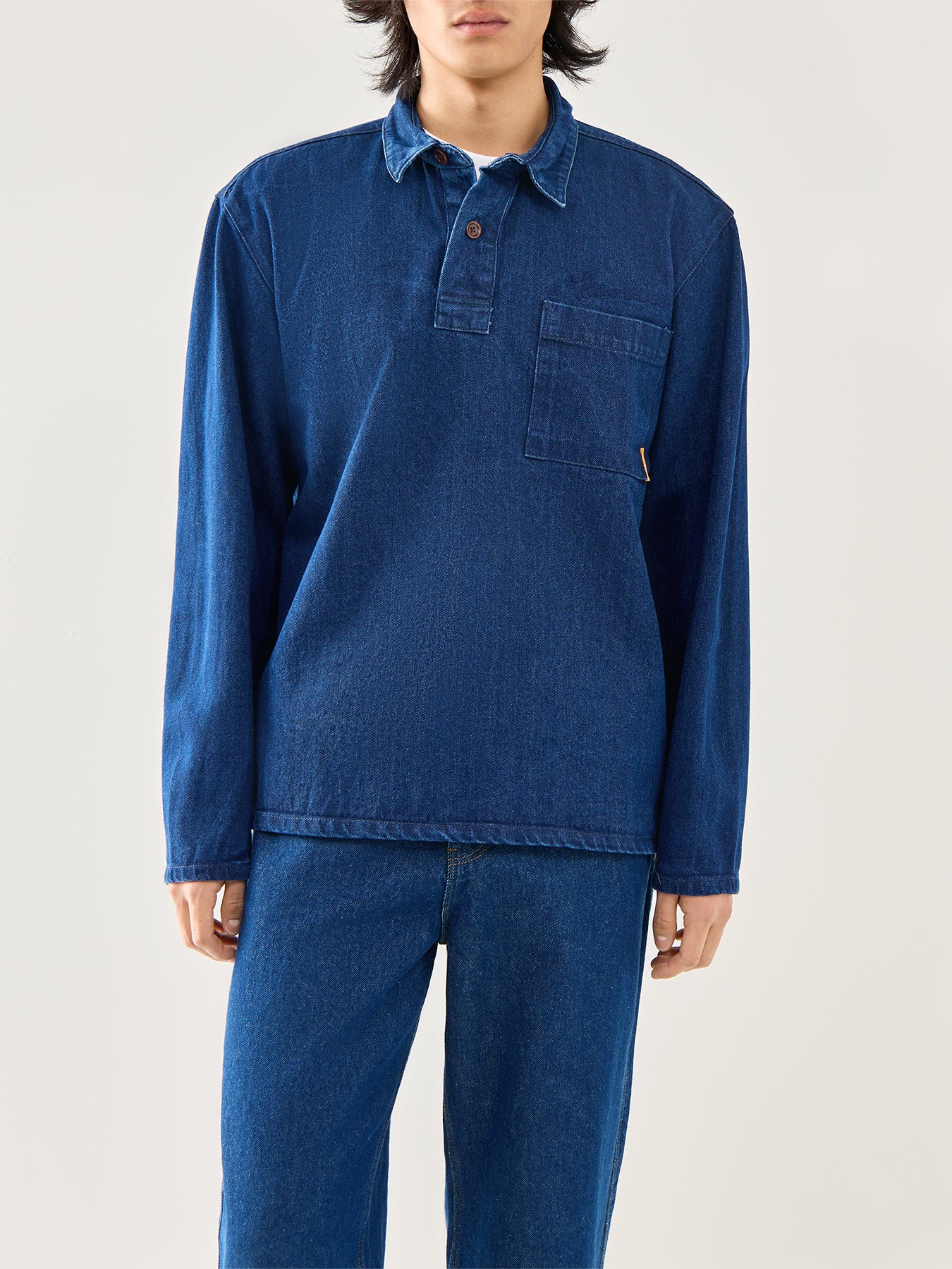 Denim Script Popover Indigo - Image 4