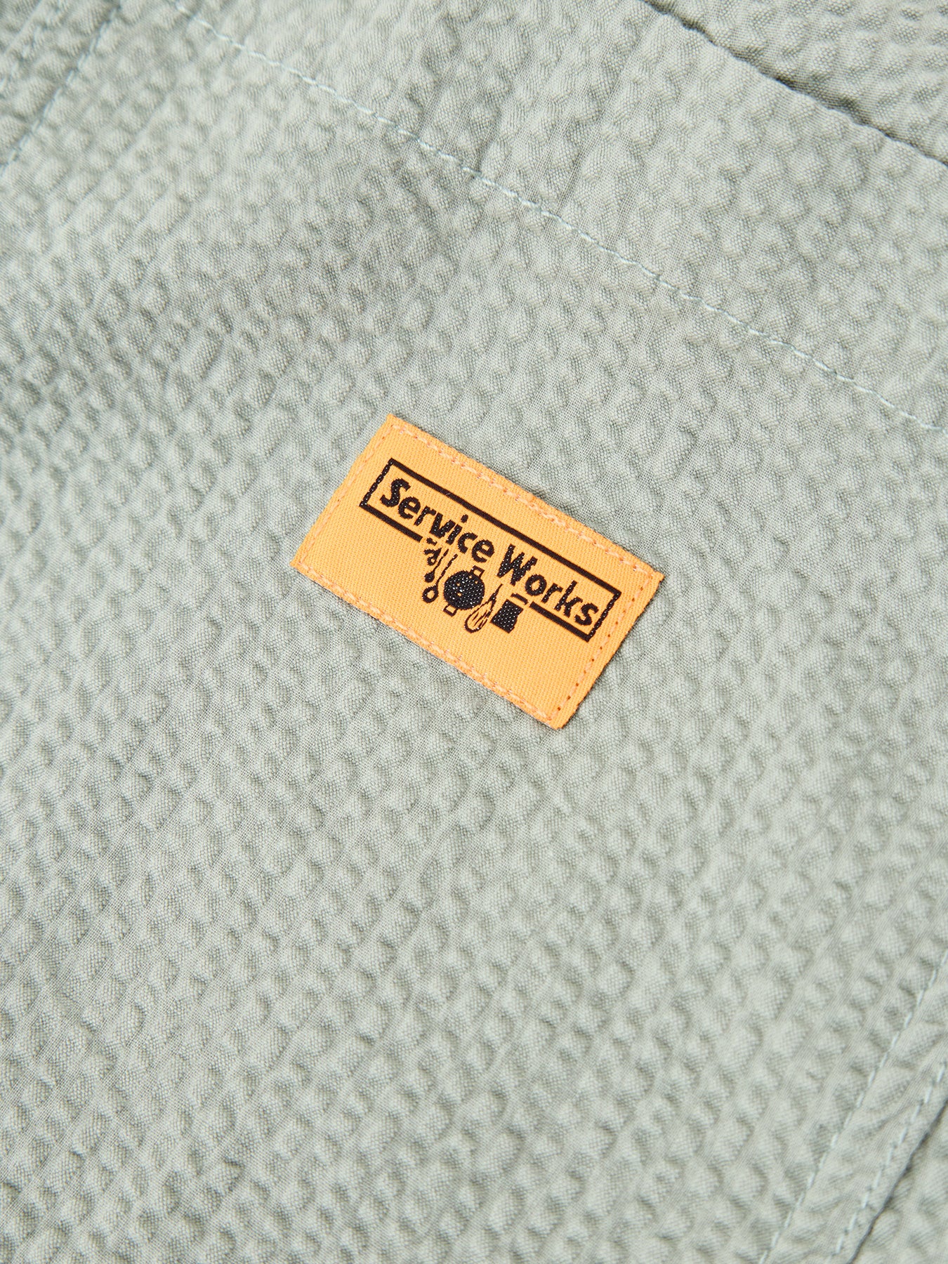 Seersucker Chef Shorts Green - Image 3