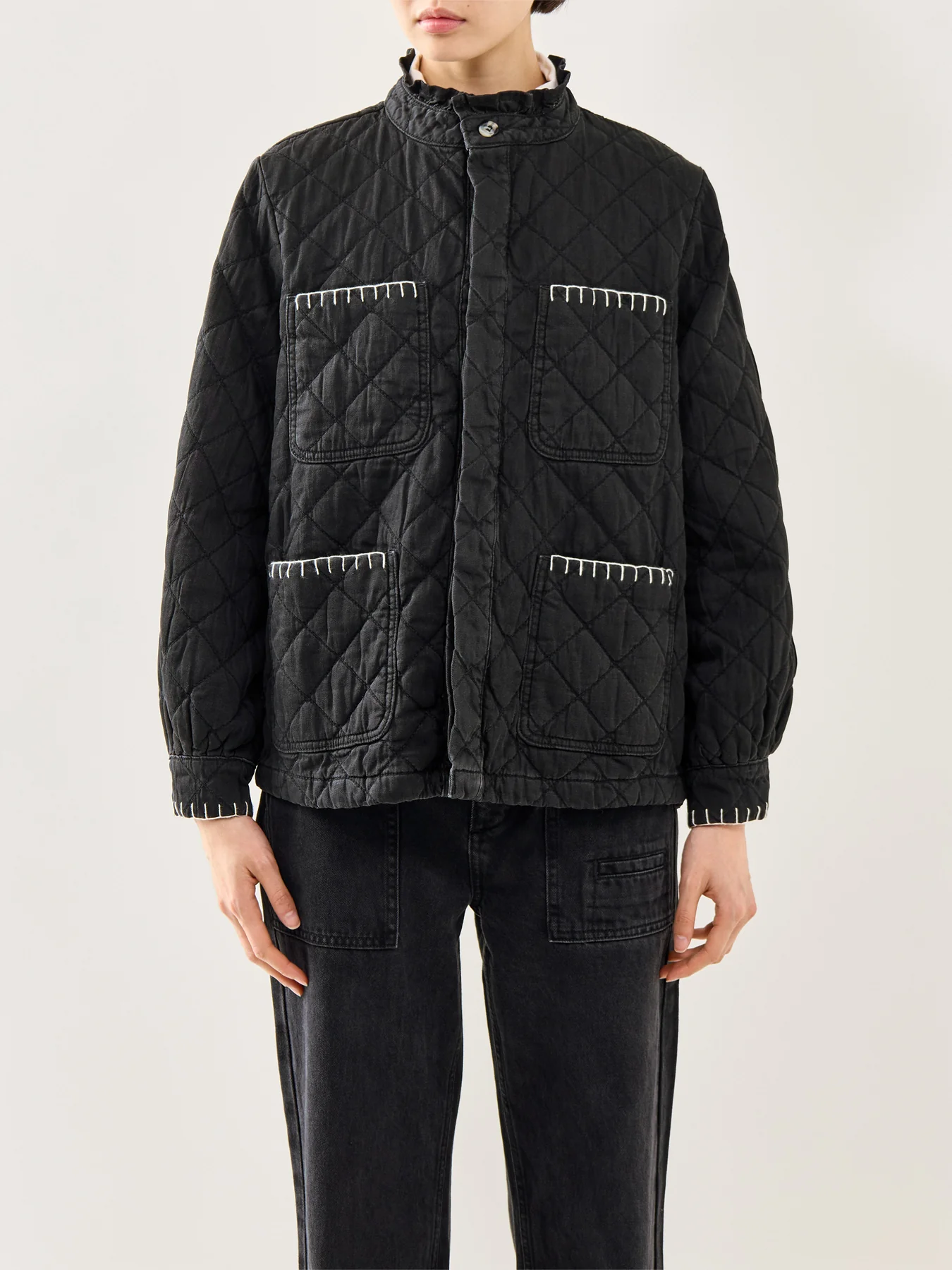 Quilted Pablo Jacket Black - Image 4