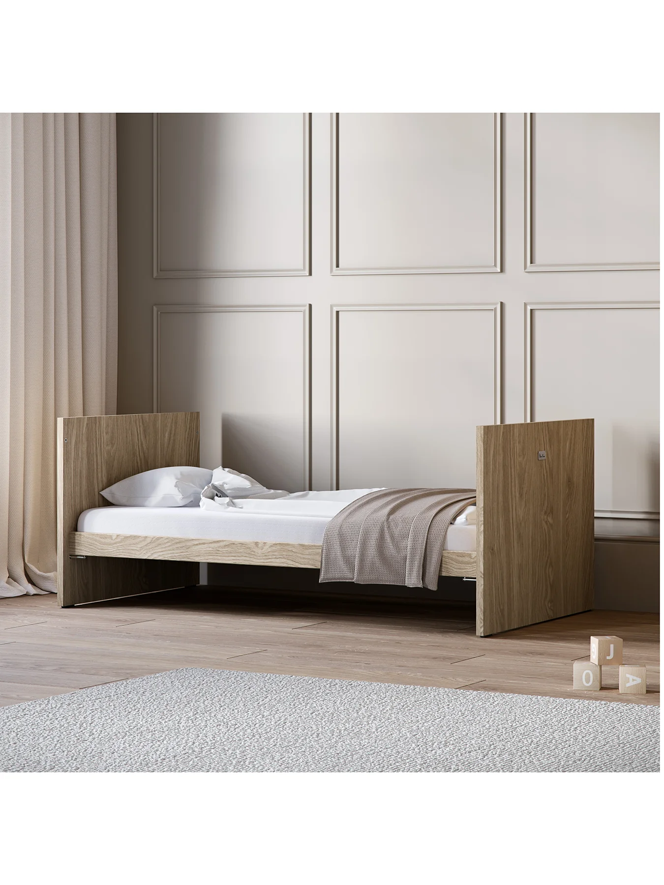 Geneva Cot Bed with Trundle Drawer Brown - Image 4