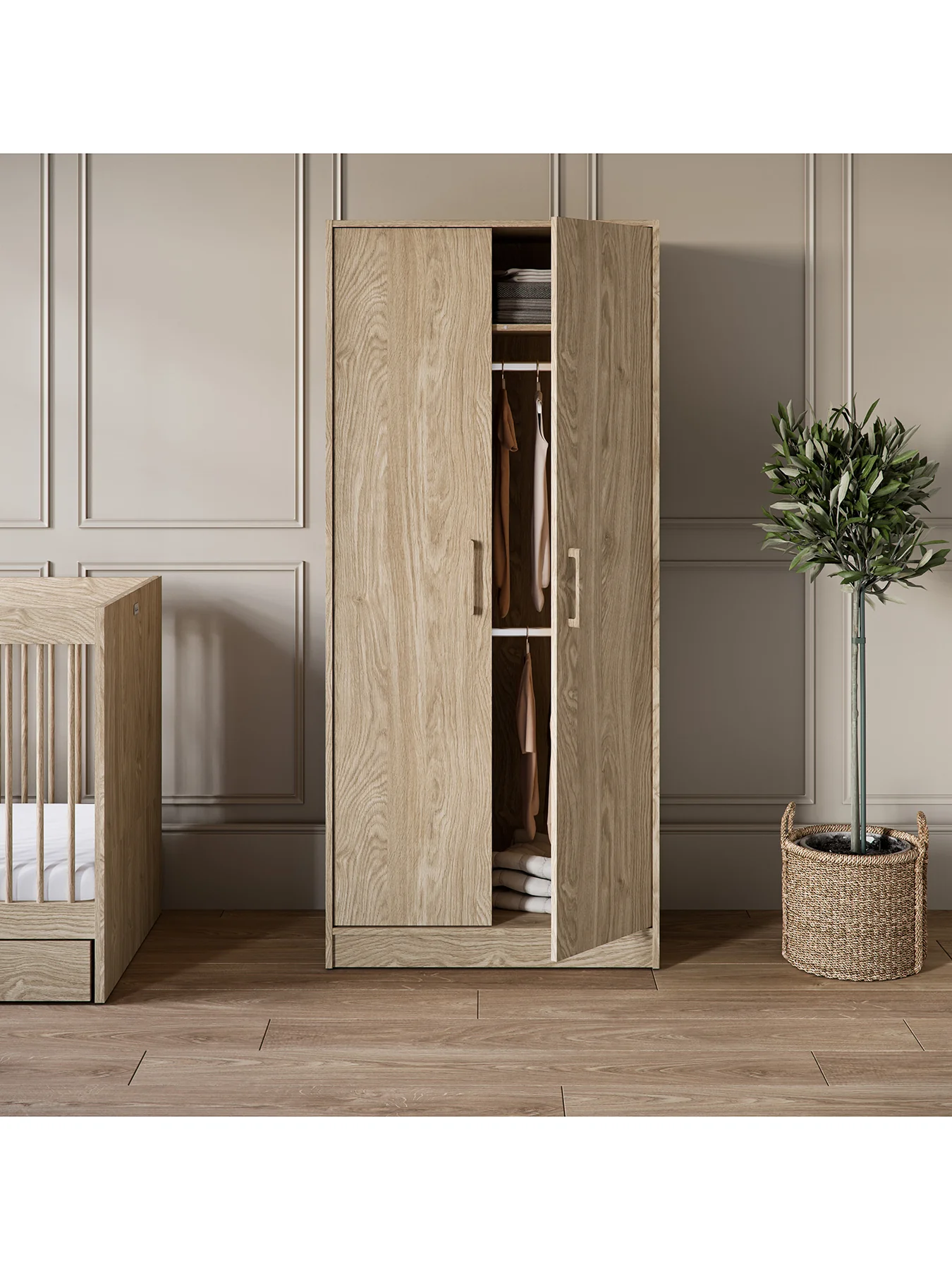 Geneva Wardrobe Brown - Image 2