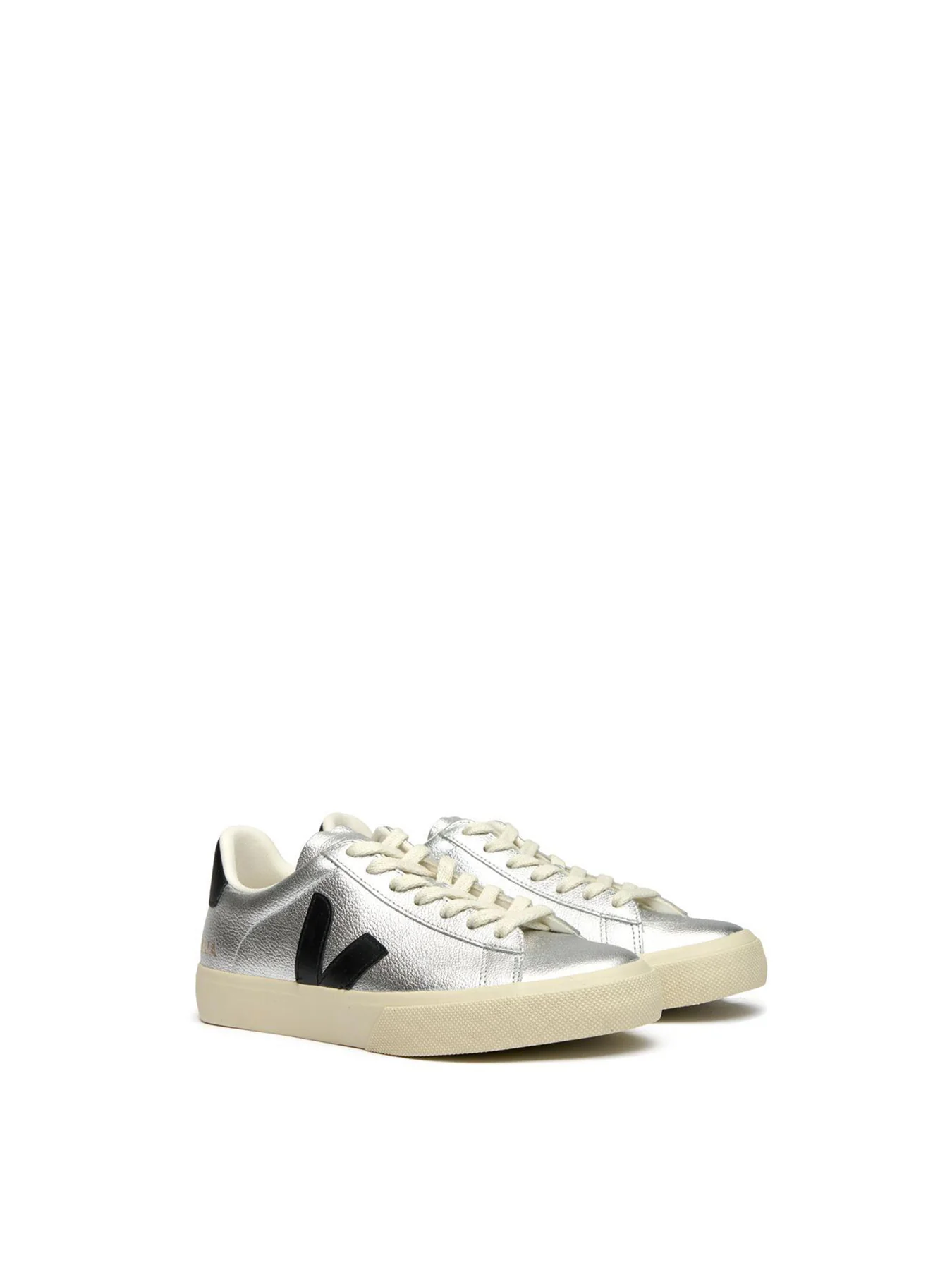 Campo Leather Trainers Silver - Image 2