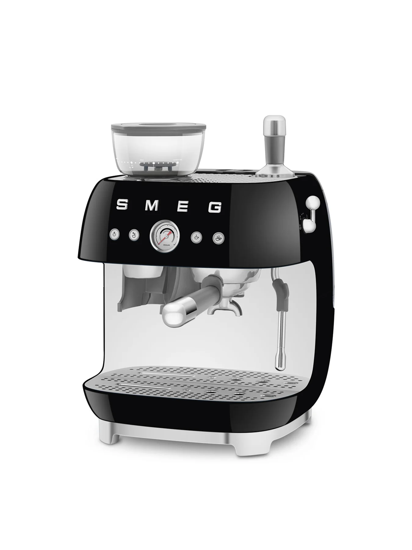 Espresso Coffee Machine with Grinder Black