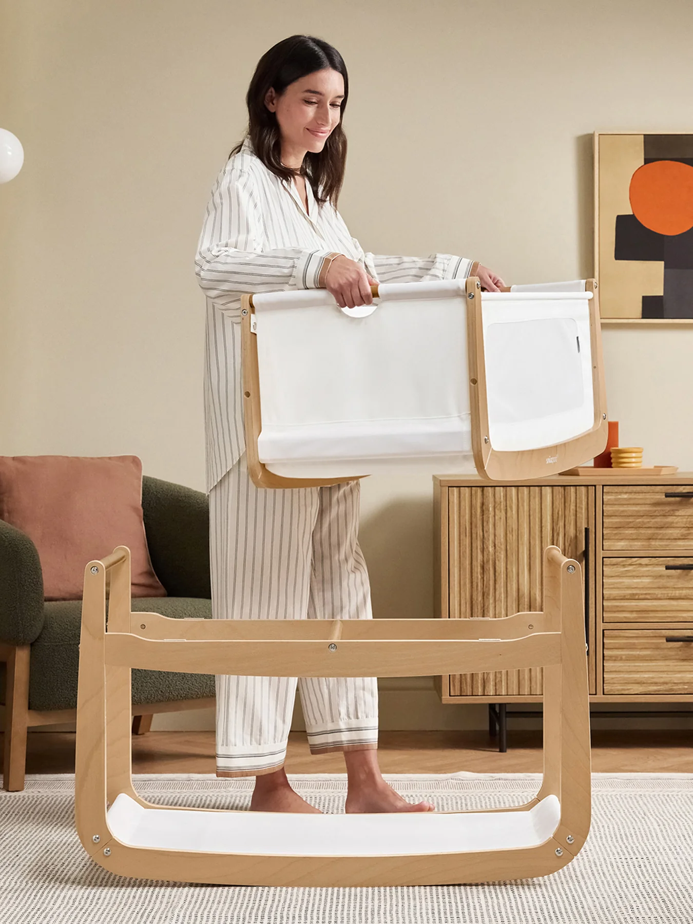 SnuzPod 5 Bedside Crib White - Image 2
