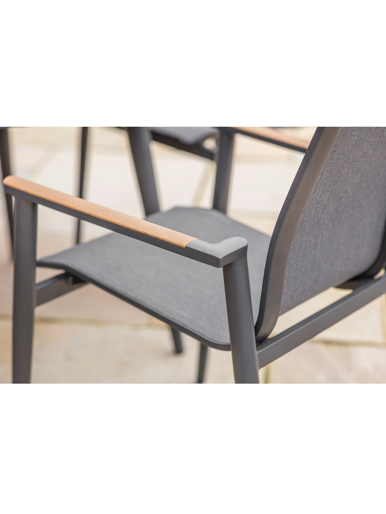 Sofia 4 Seat Garden Dining Set Anthracite - Image 5