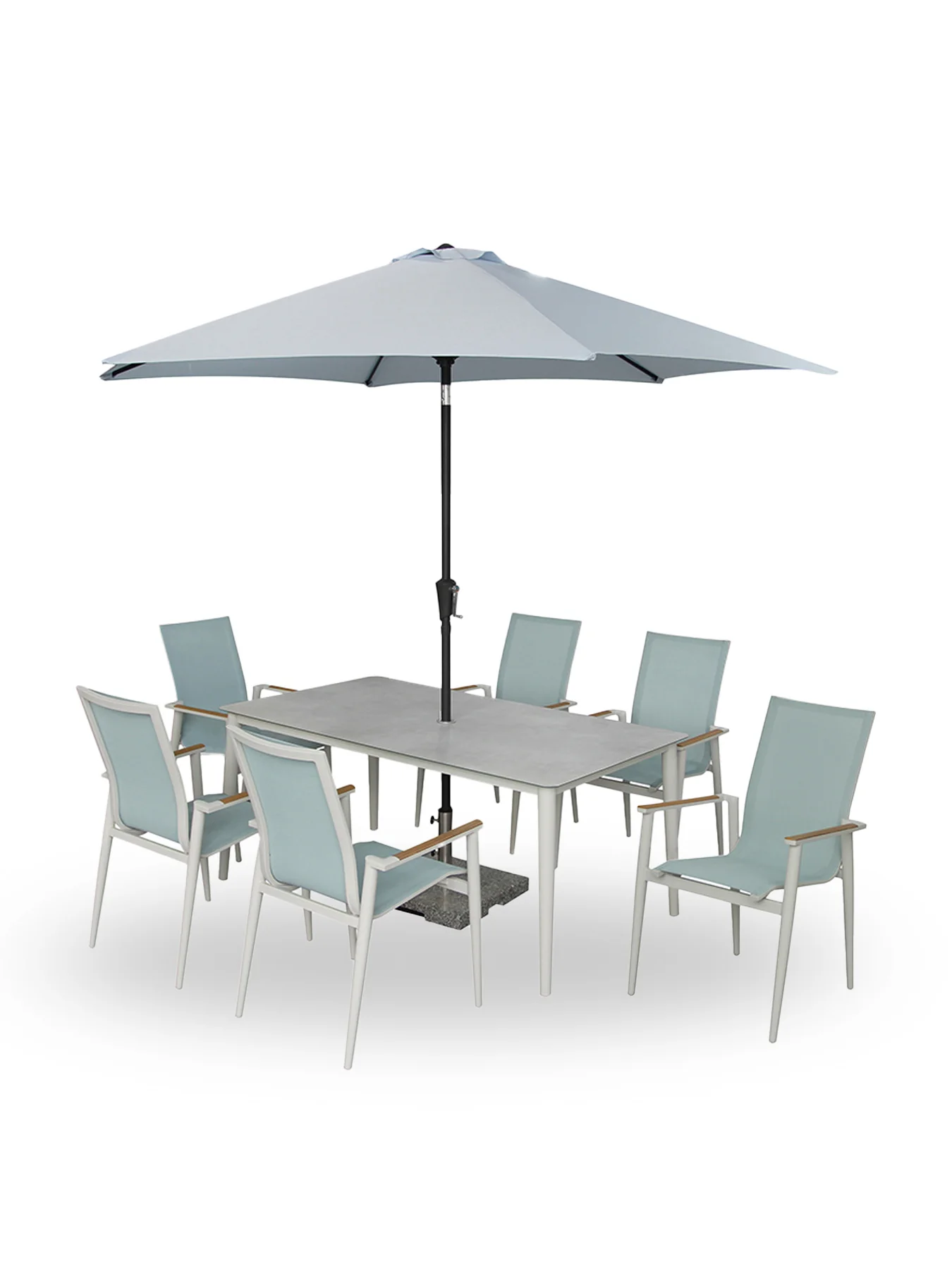 Sofia 6-Seater Garden Dining Set Blue