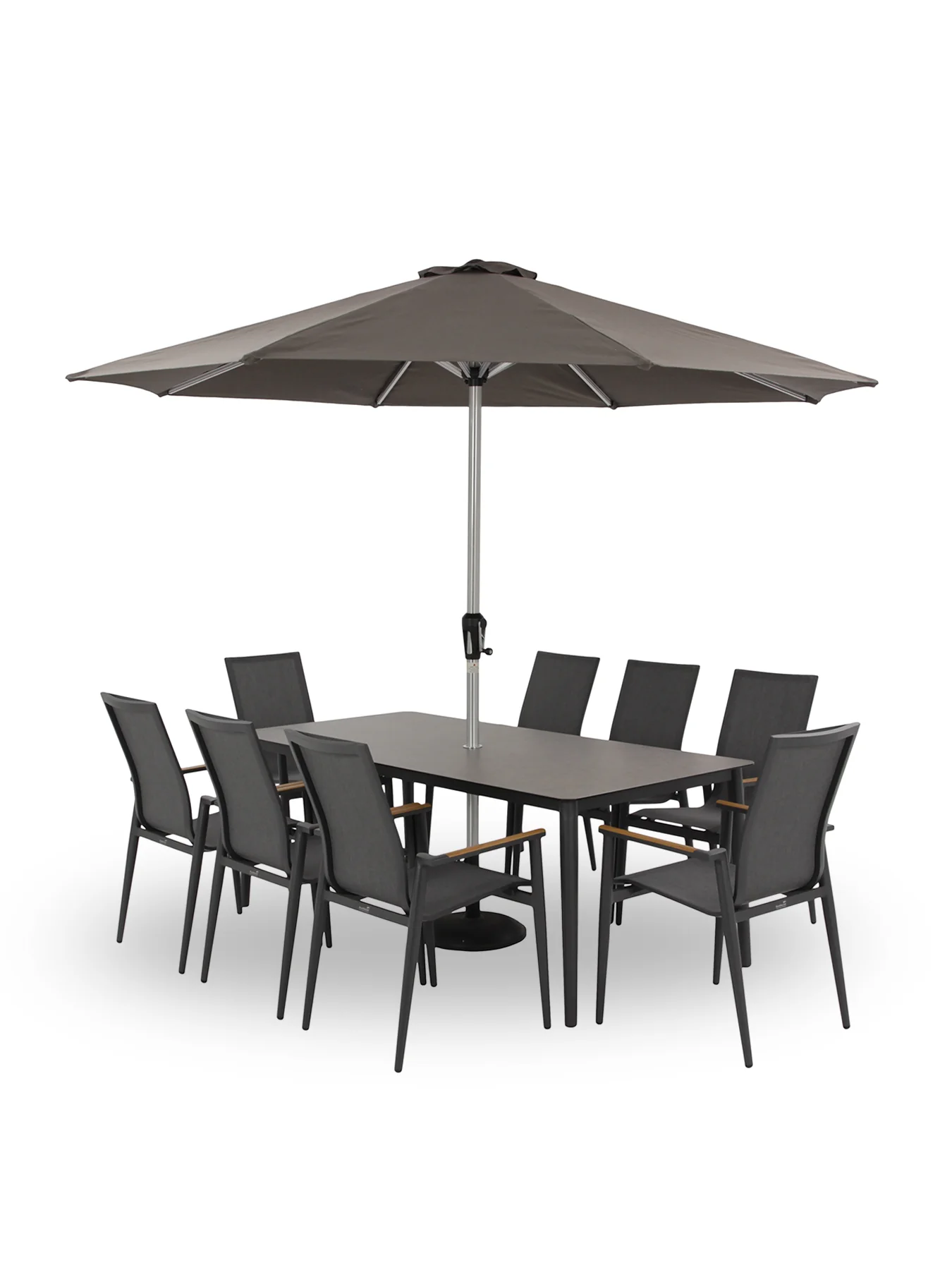 Sofia 8 Seat Garden Dining Set Anthracite