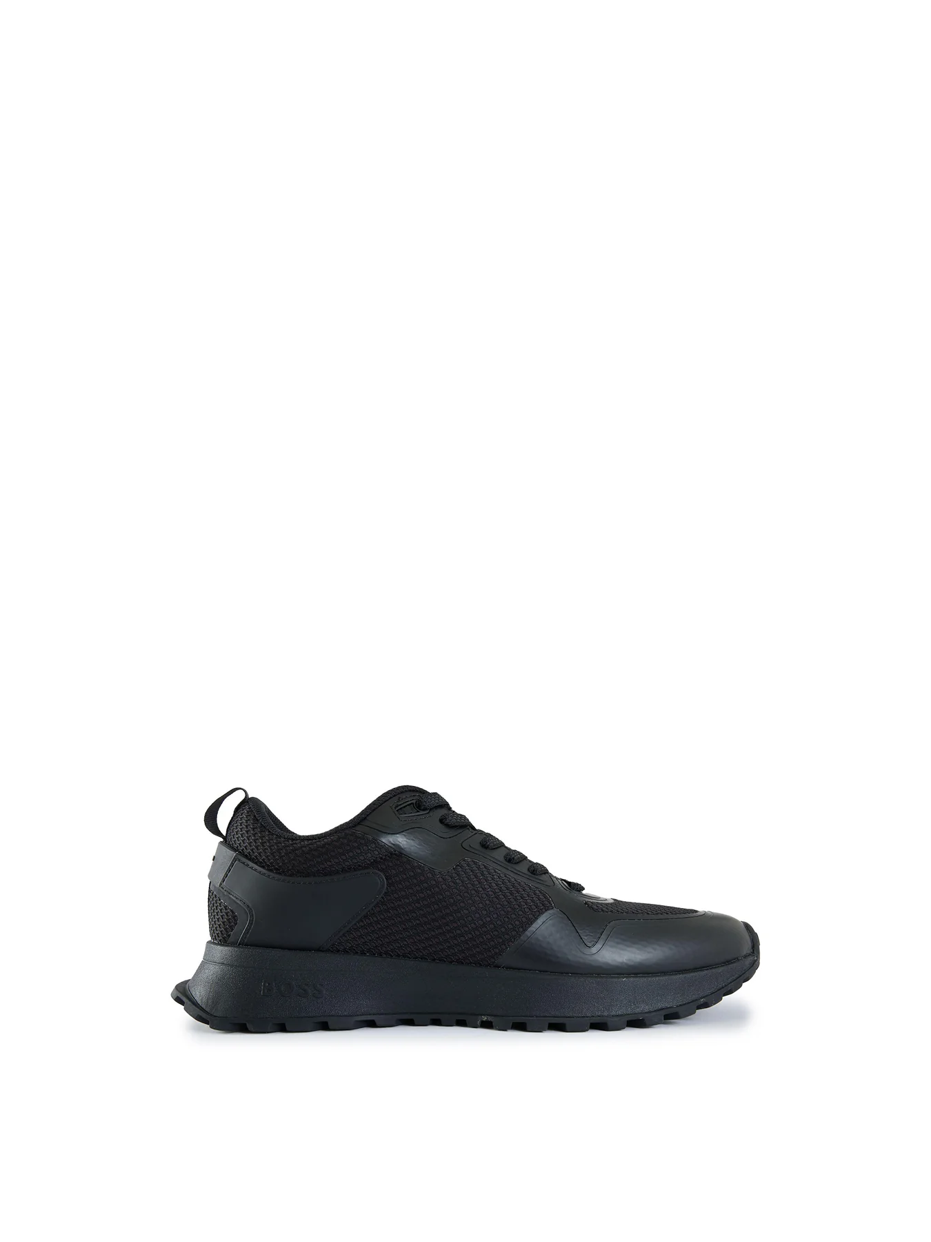 Mens BOSS Jonah Runn Meth Nylon Trainers Black