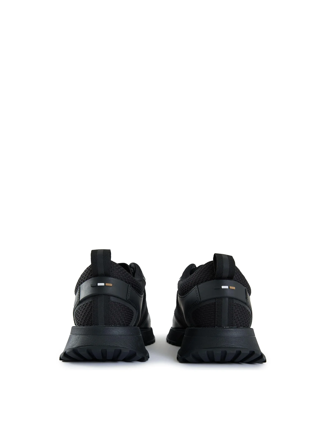 Mens BOSS Jonah Runn Meth Nylon Trainers Black - Image 3