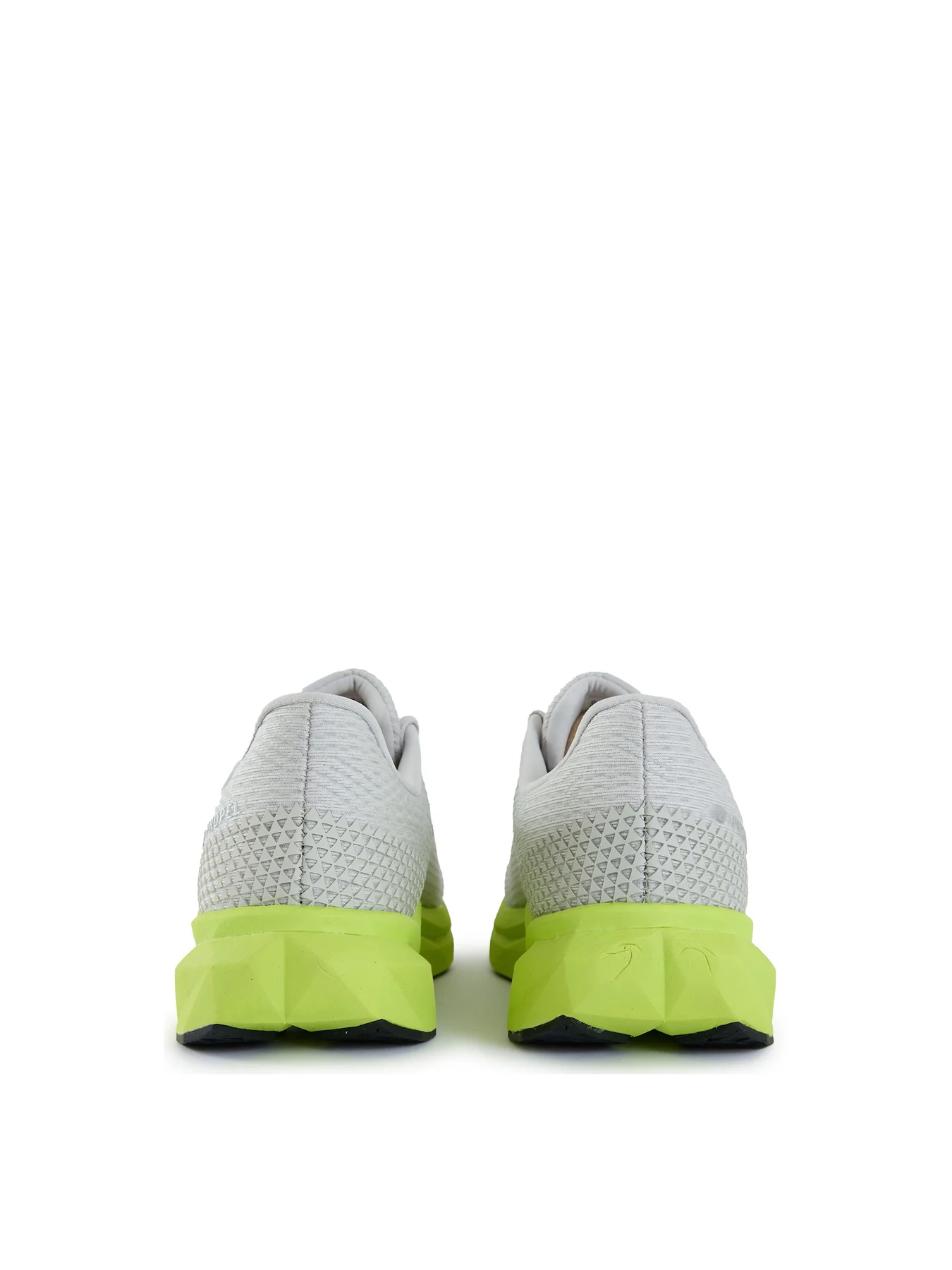 Mens NEW BALANCE Fuelcell Propel V5 Nylon Trainers Grey/lime - Image 3