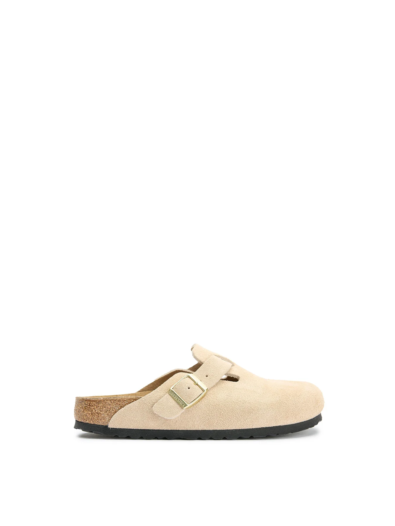 Womens BIRKENSTOCK Boston Suede Slippers Sandcastle