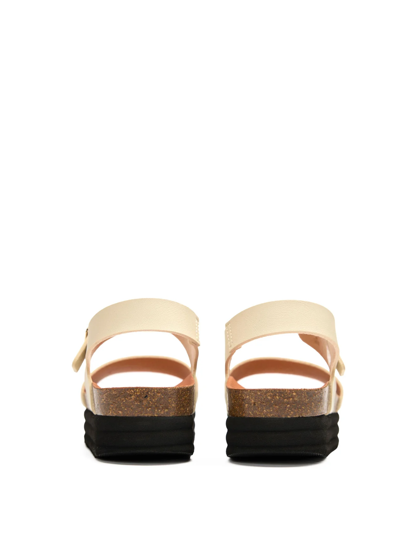 Womens V.GAN Vegan Clove Footbed Synthetic Sandals Cream - Image 4