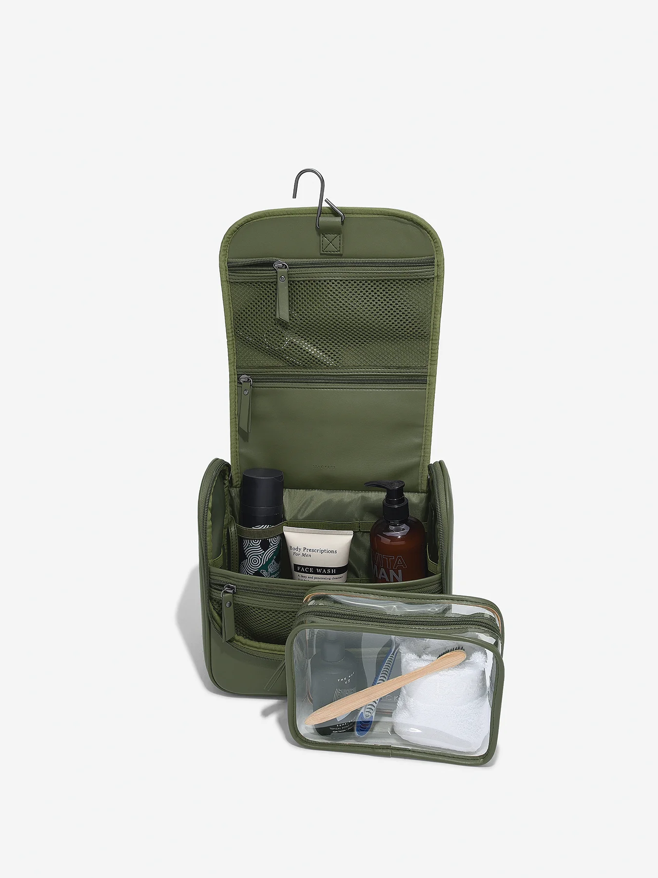 Canvas Large Hanging Washbag - Image 3