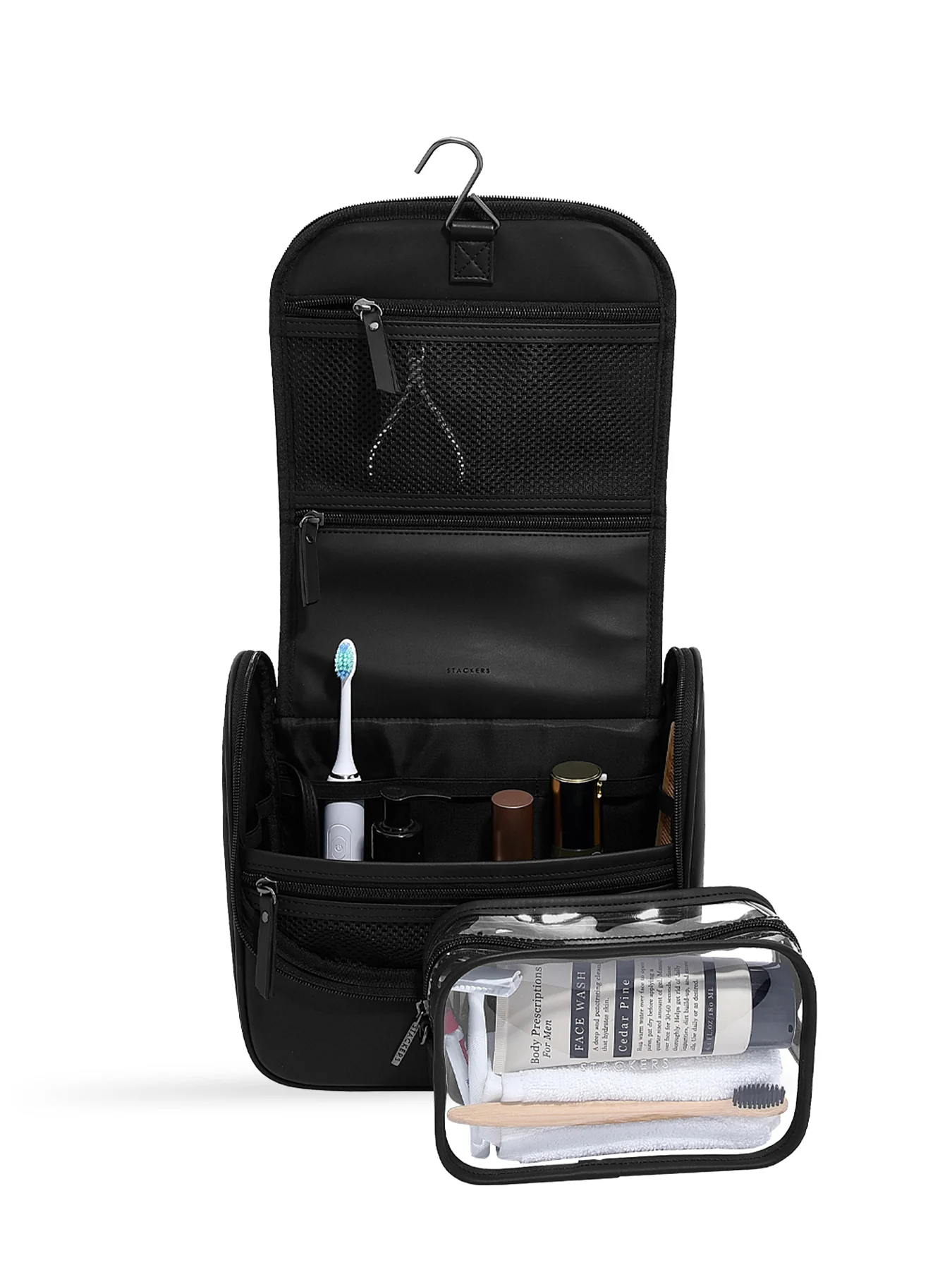 Fluted Large Hanging Wash Bag - Image 3