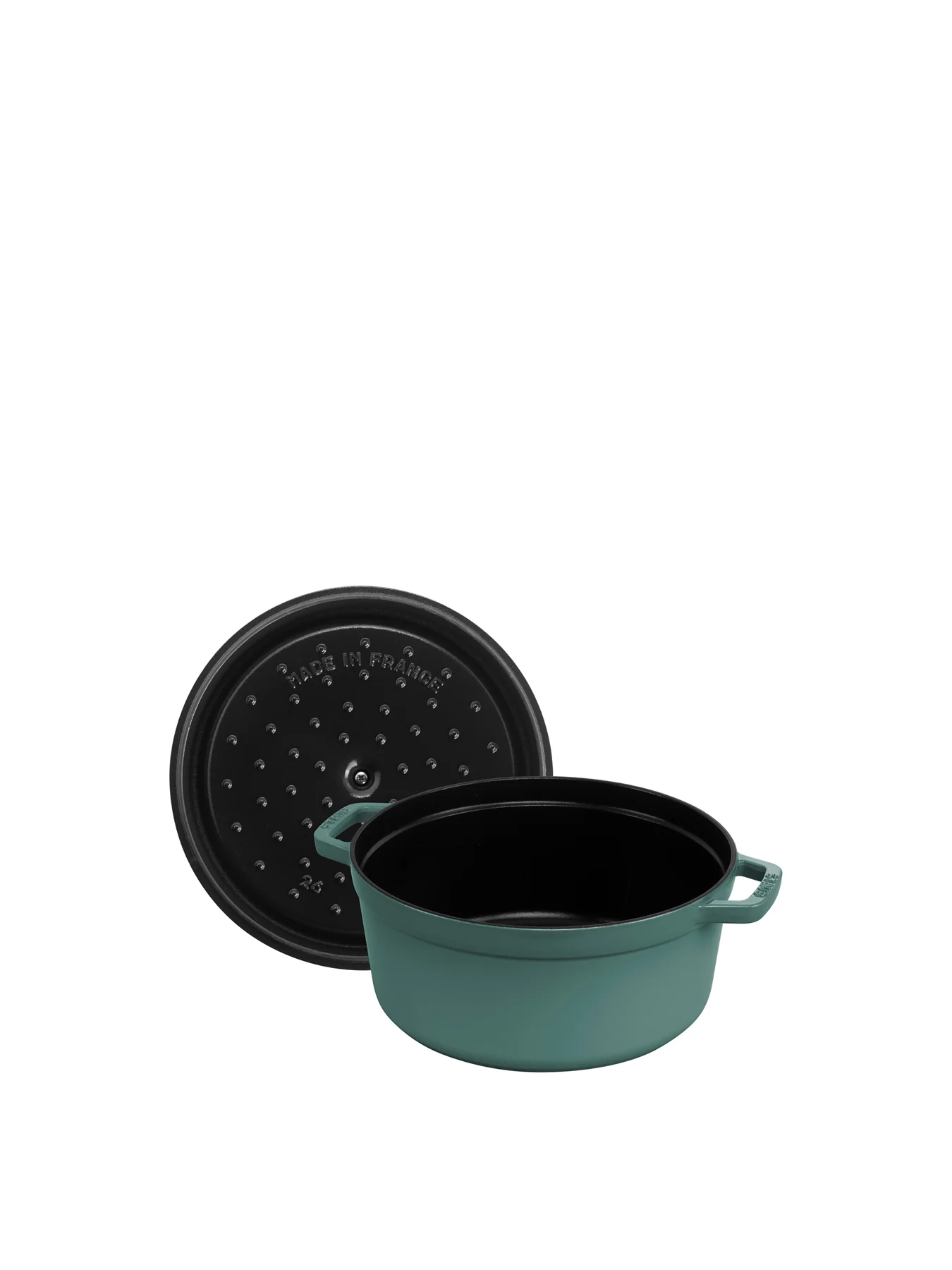 Round Cast Iron Cocotte Eucalyptus 26cm - Image 6