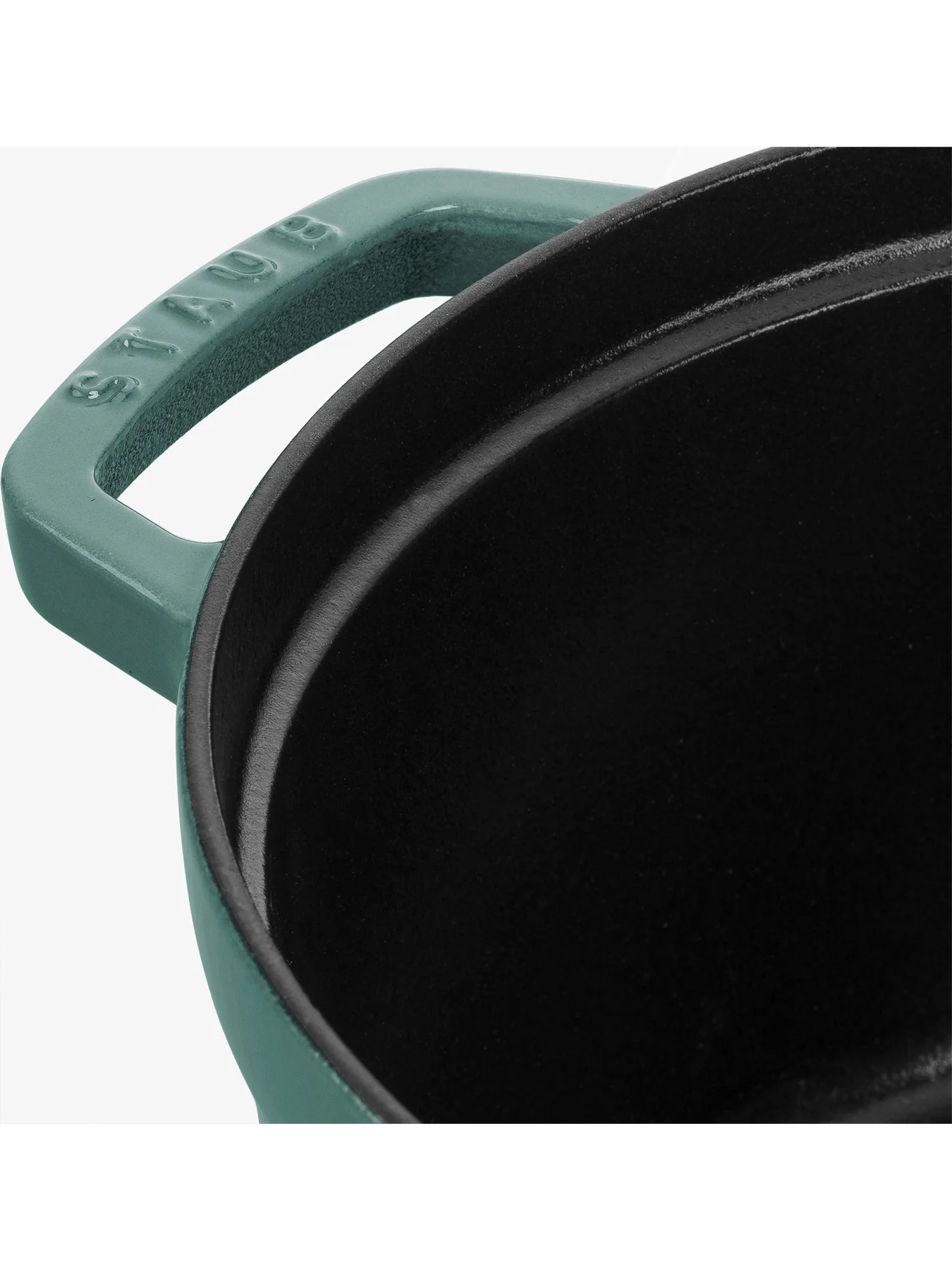 Round Cast Iron Cocotte Eucalyptus 28cm - Image 3