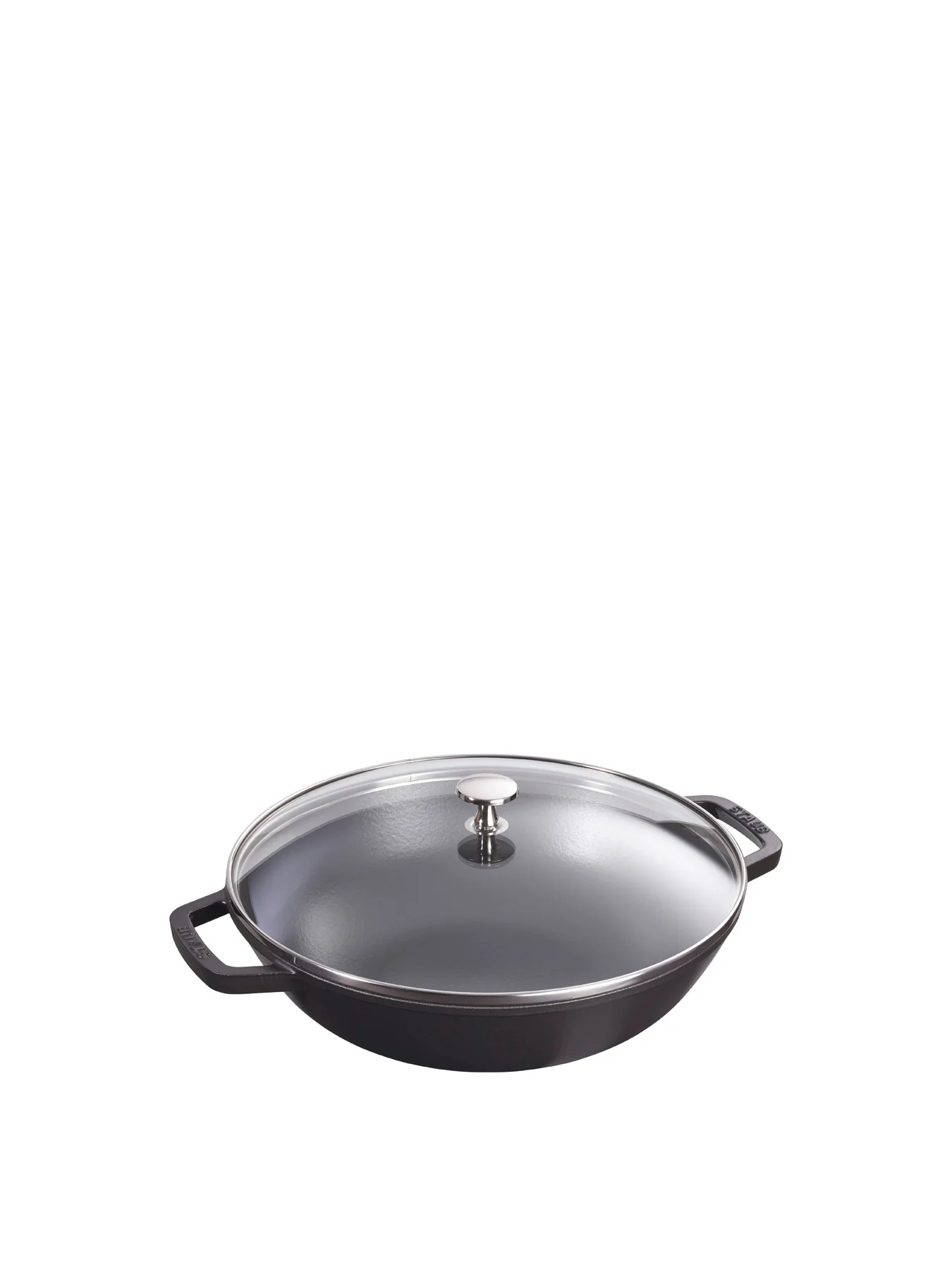Round Cast Iron Wok 30cm - Image 2