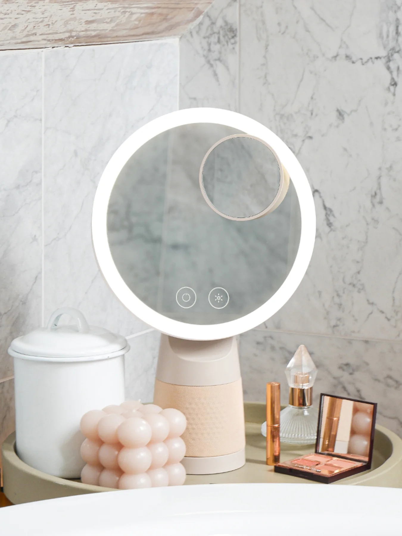 Glow Plus Bluetooth Speaker Makeup Mirror - Image 2