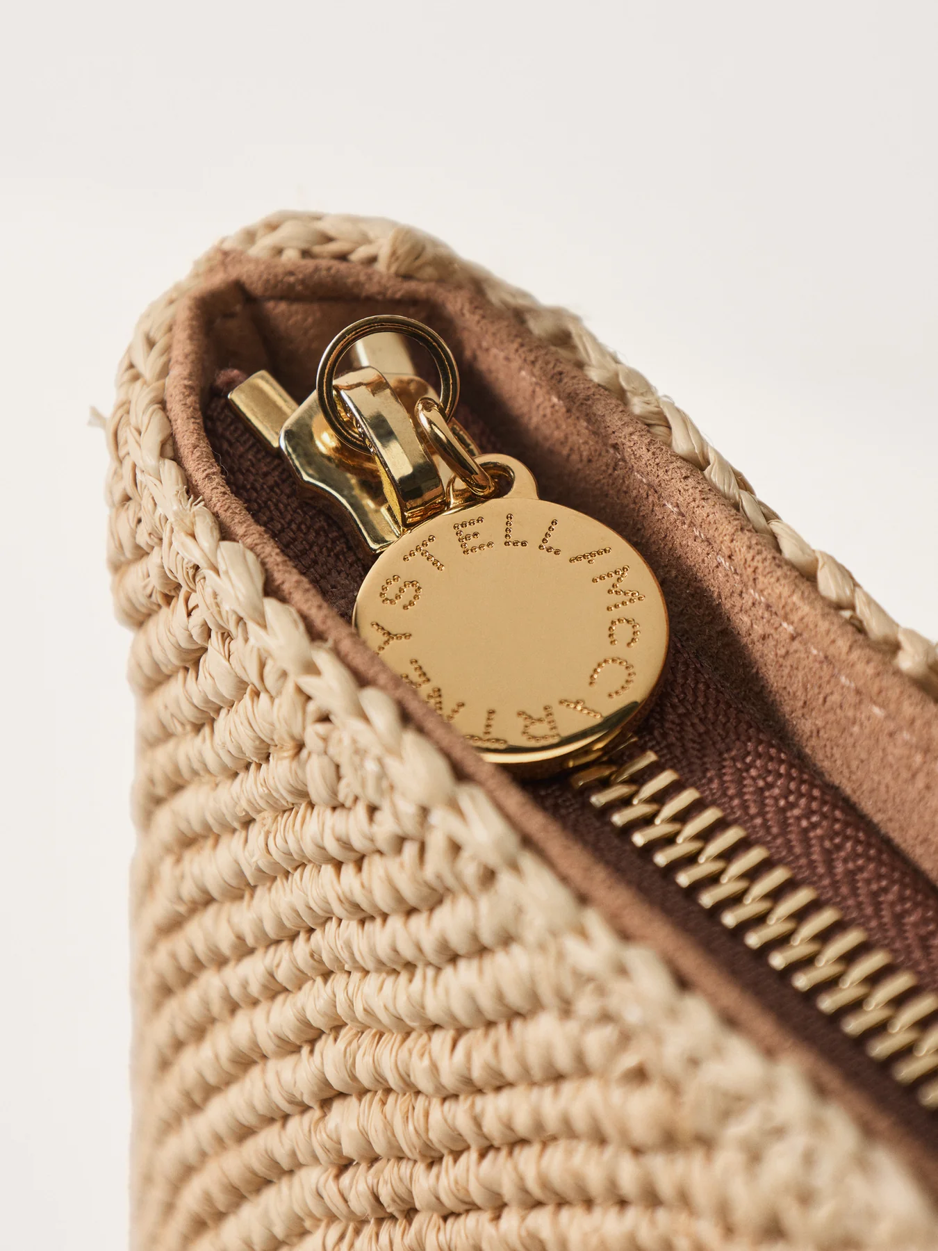 Logo Crochet Raffia Pouch Natural - Image 5