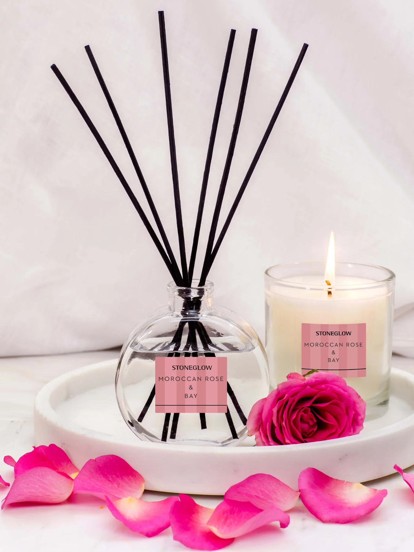 Modern Classics Reed Diffuser Moroccan Rose & Bay - Image 2