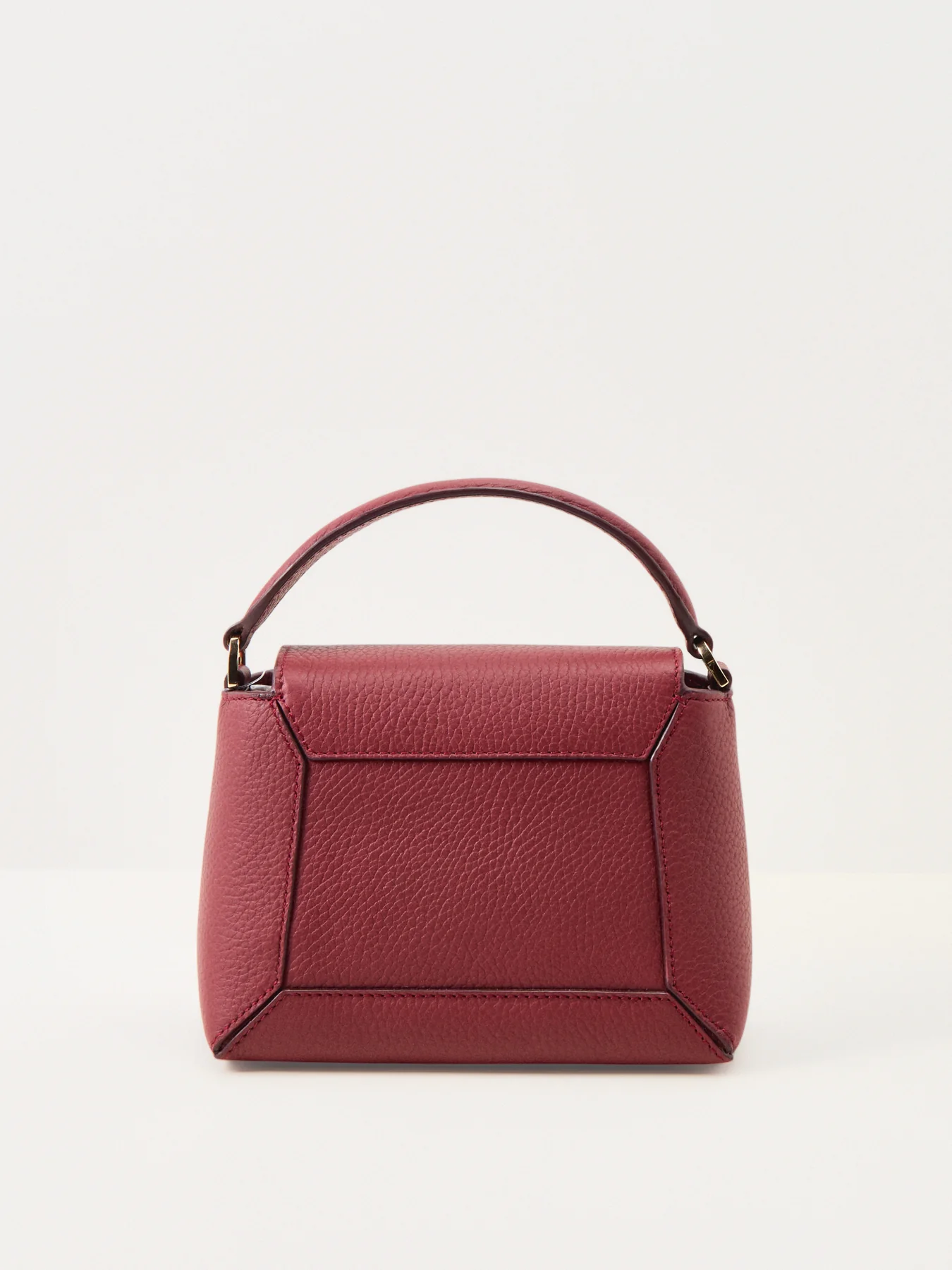 Mosaic Nano Grain Leather Crossbody Bag Oxblood - Image 3