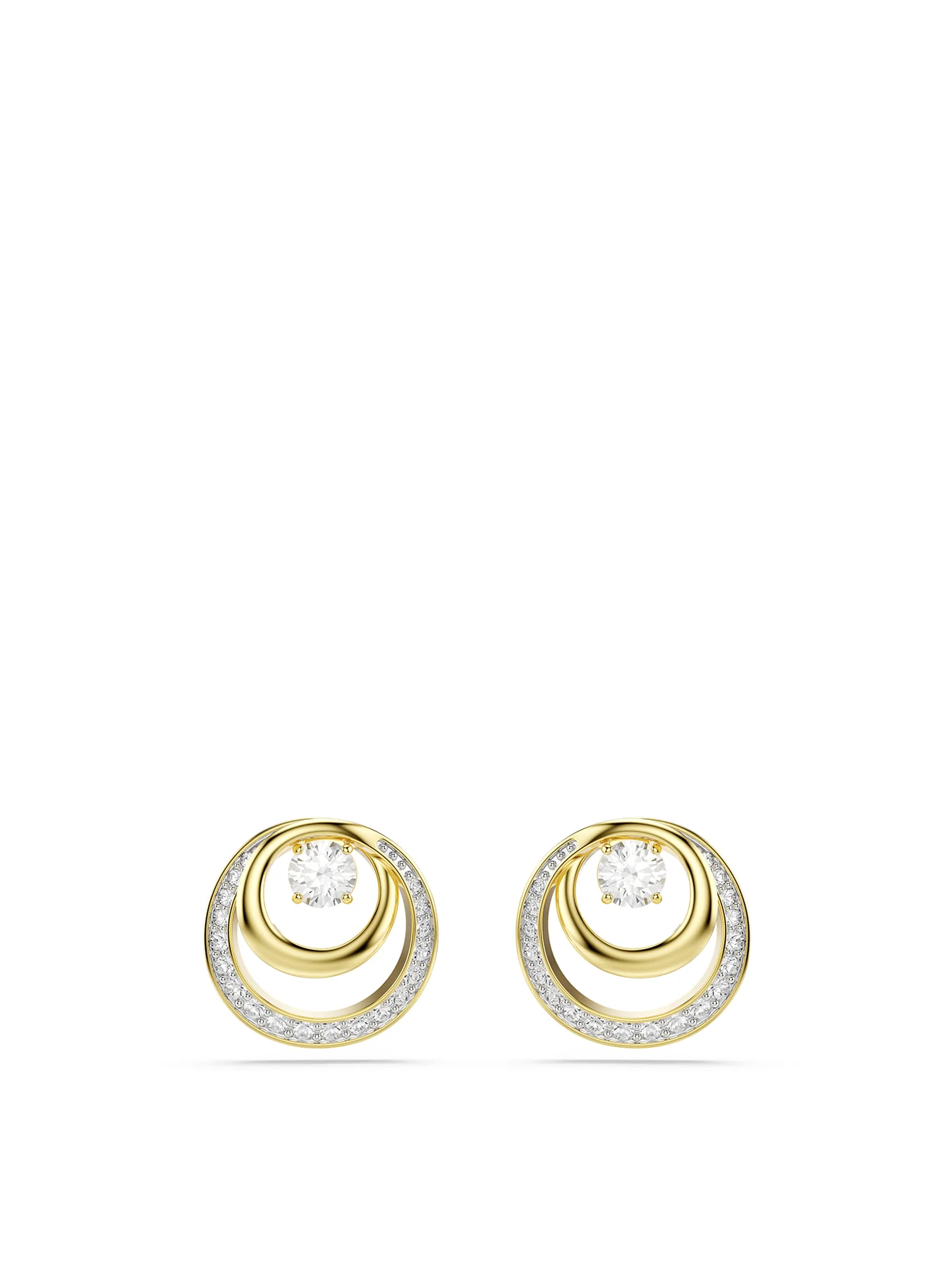 Hyperbola Crystal Earrings Gold - Image 3