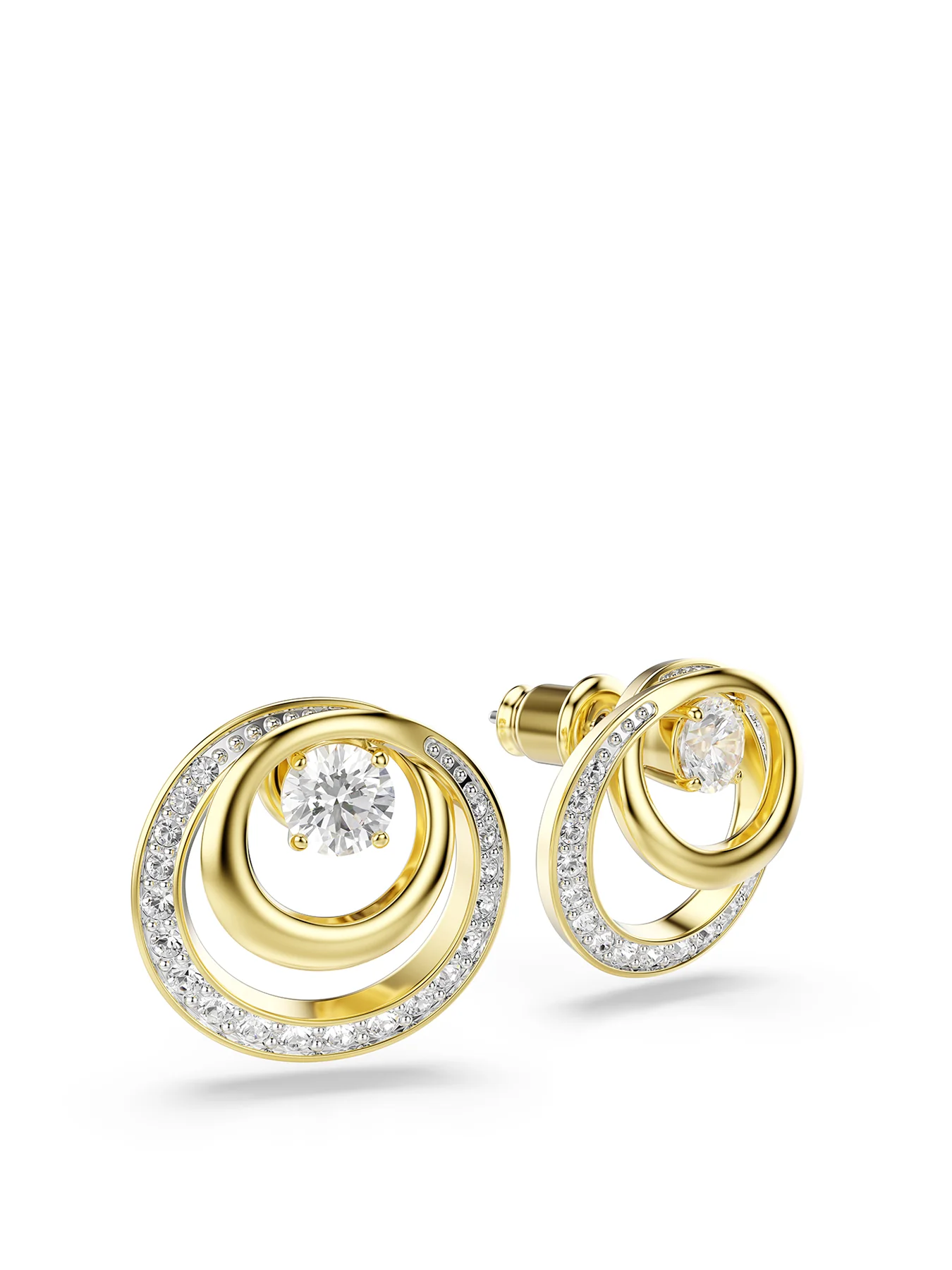 Hyperbola Crystal Earrings Gold - Image 4