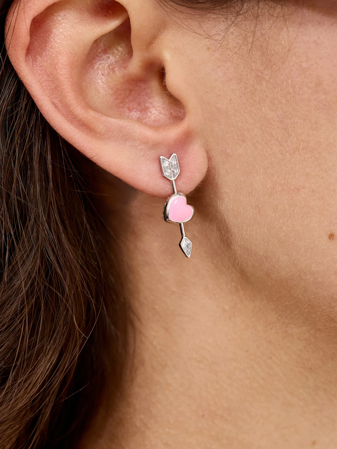 Idyllia Crystal Earrings Silver - Image 2