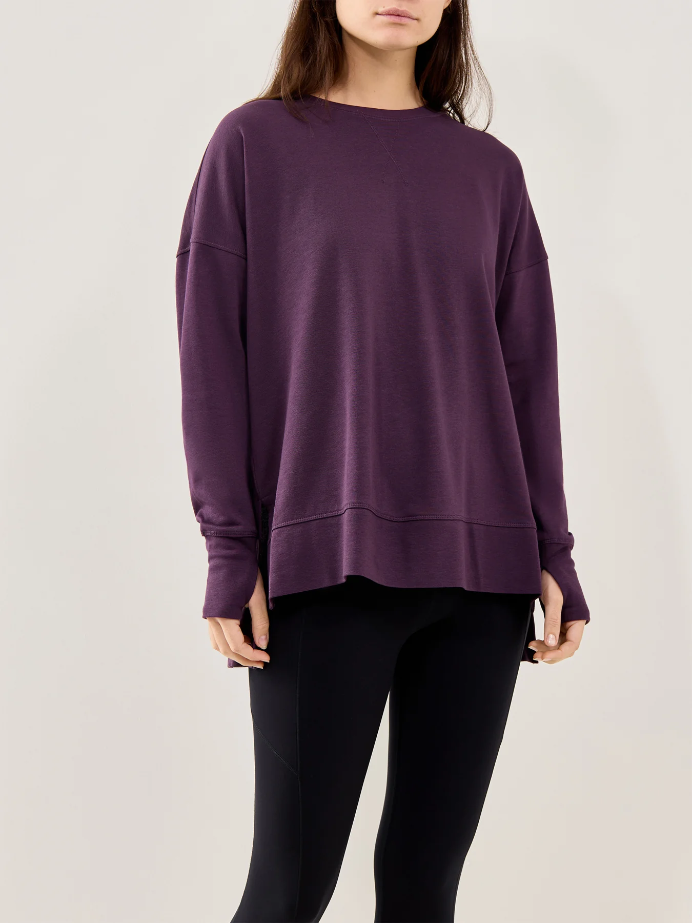 After Class Longline Sweatshirt Purple - Image 4