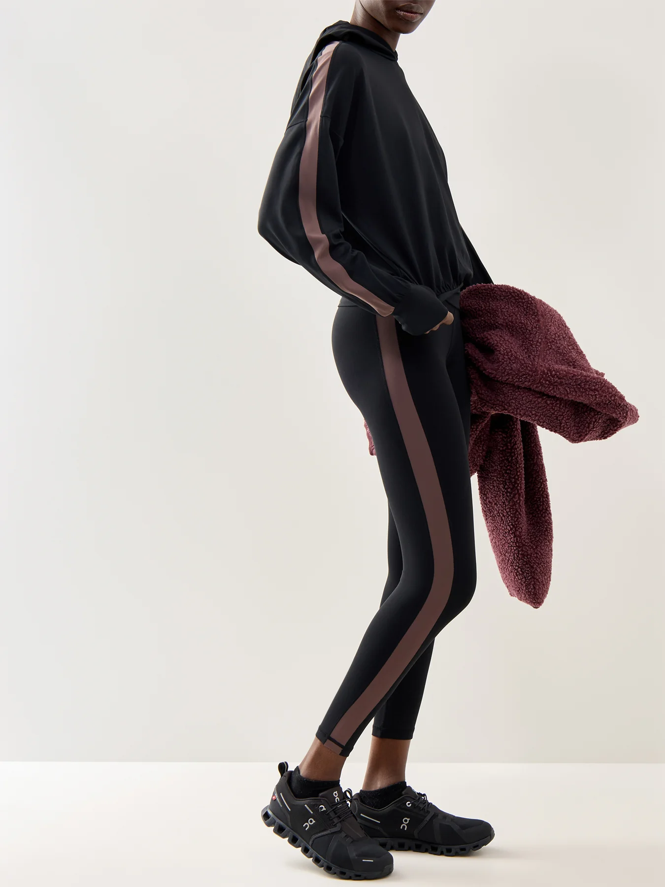 All Day 7/8 Side Stripe Legging Black - Image 2
