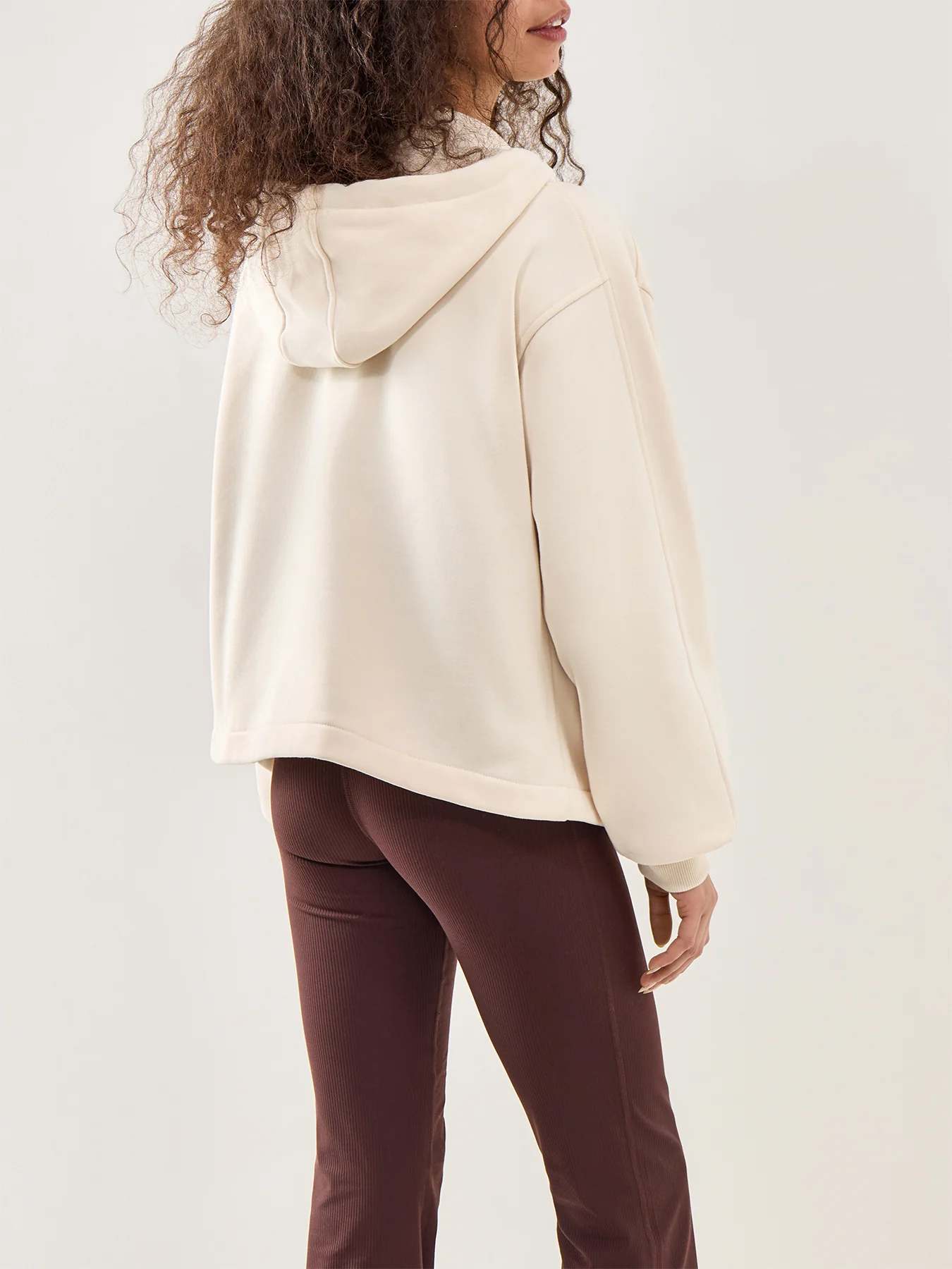 Premium Brushed Zip Through Cream - Image 5
