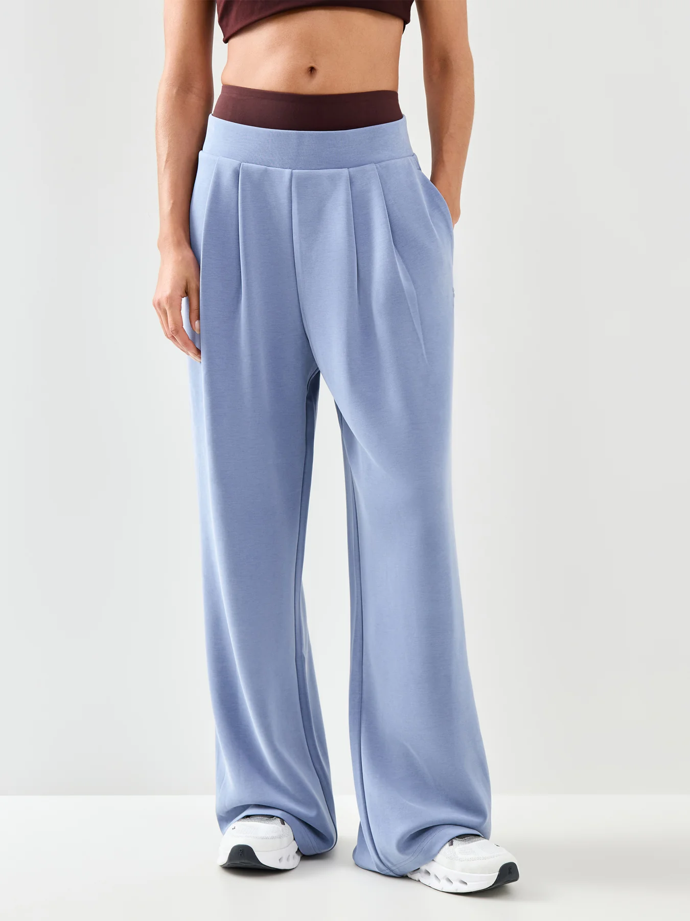 Sand Wash Wide Leg Trouser Blue - Image 4