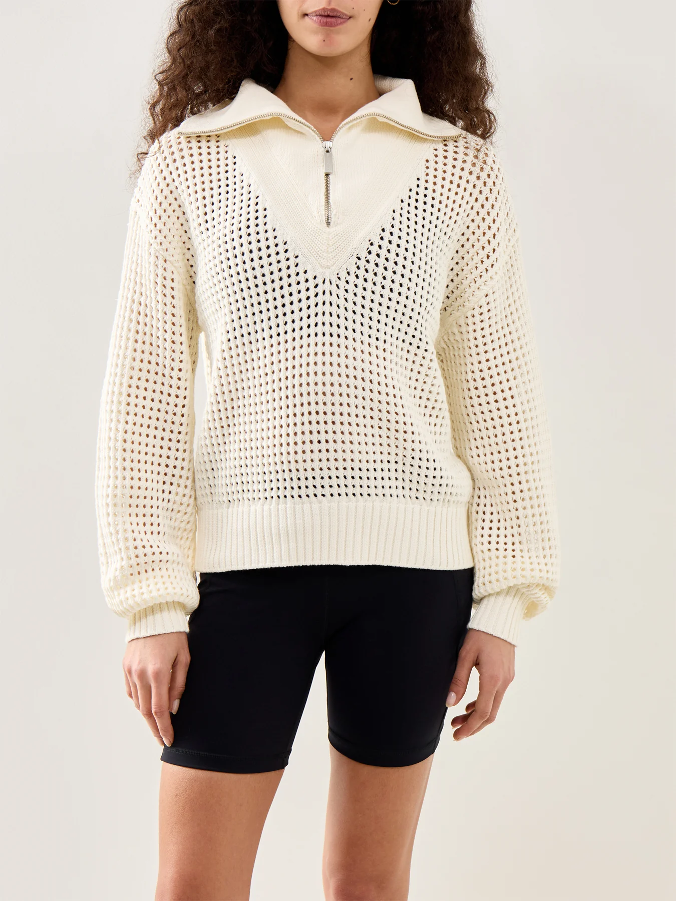 Tides High Half Zip Jumper Cream - Image 4