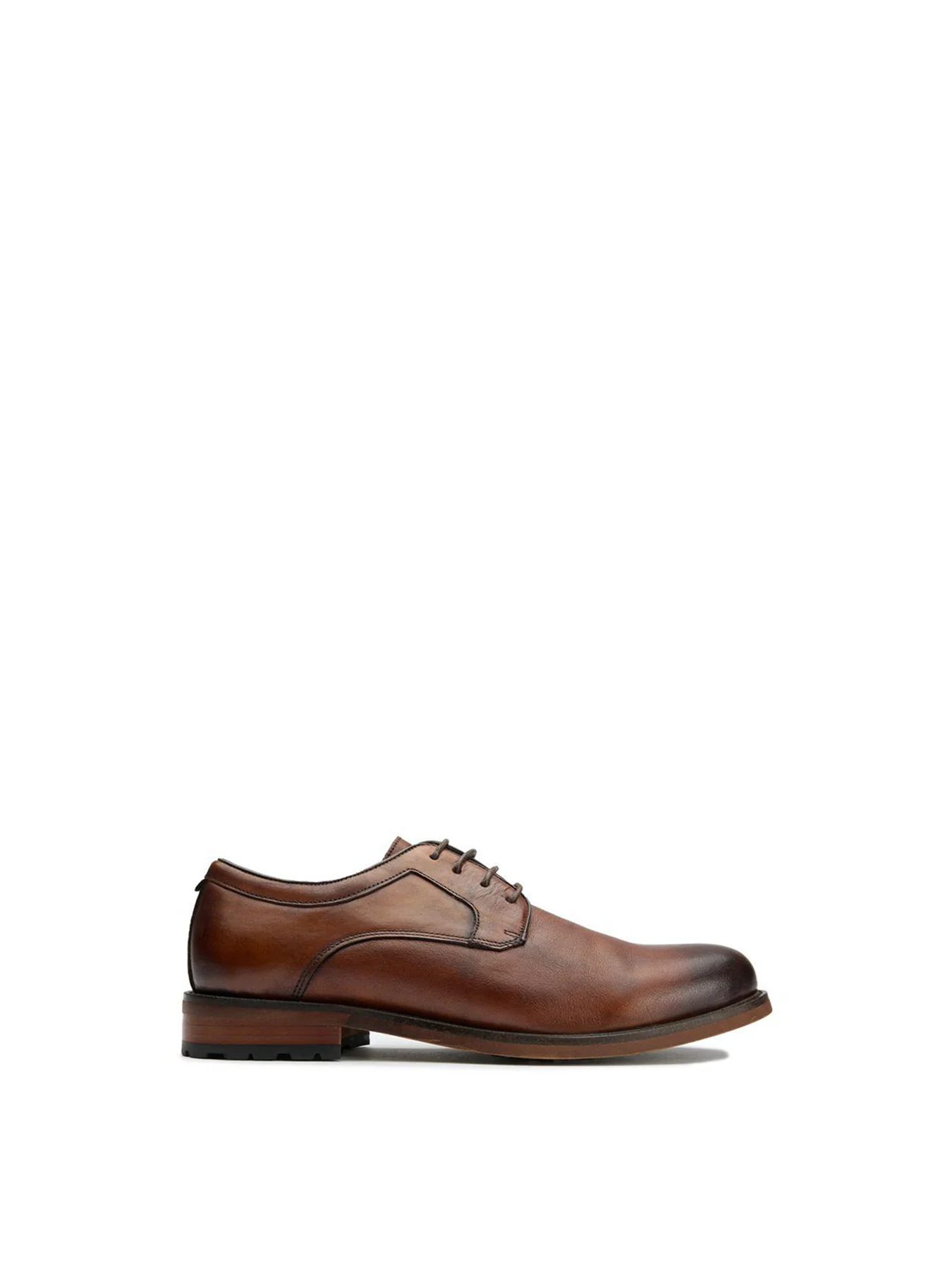Level Leather Derby Shoes Tan
