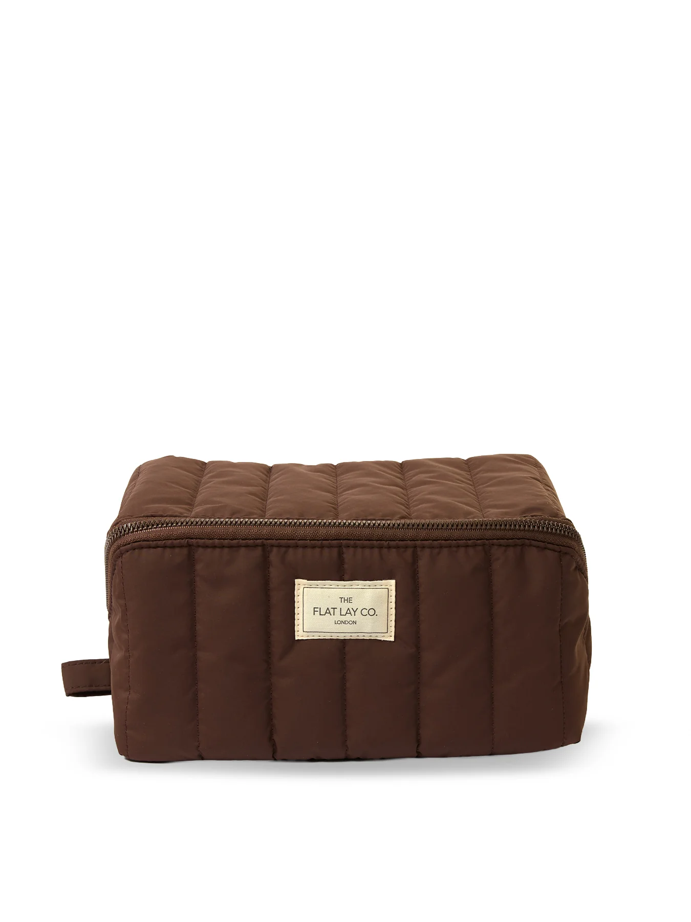 Marshmallow Flat Lay Makeup Box Bag Espresso