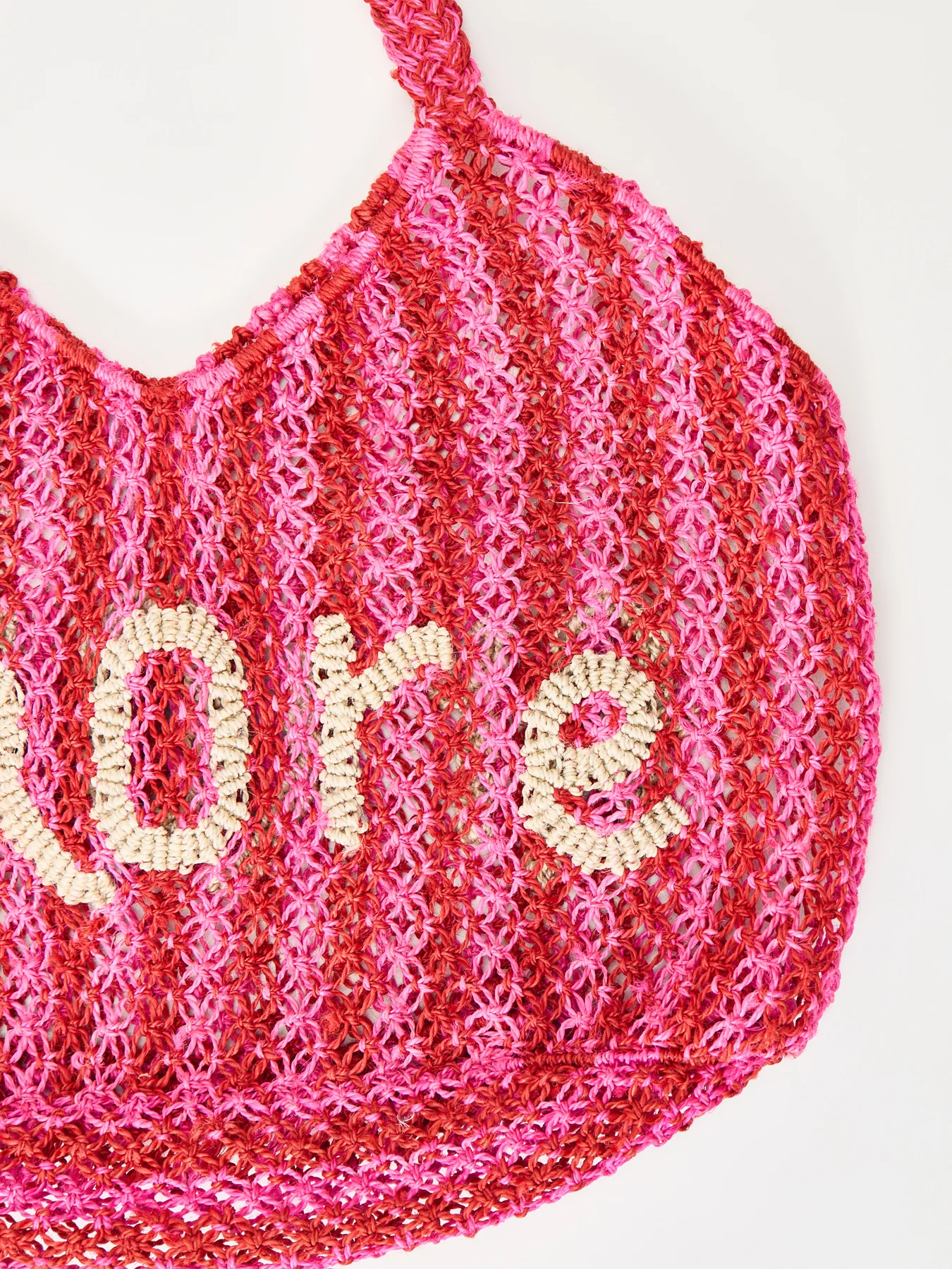 Dora Amore Raffia Tote Bag Pink - Image 4